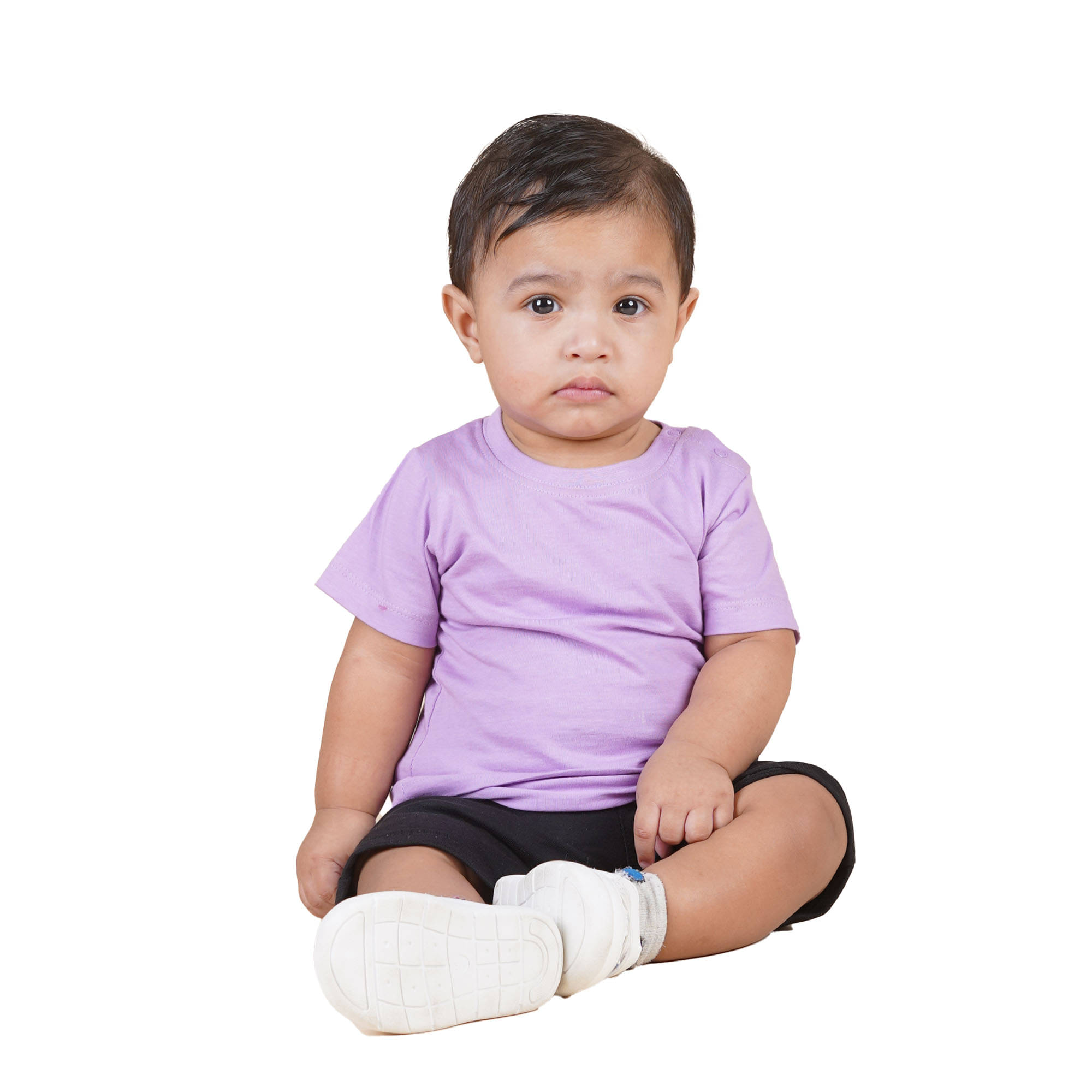     			Kidzee Kingdom Pack of 1 Baby Boys Cotton T-Shirt ( Purple )
