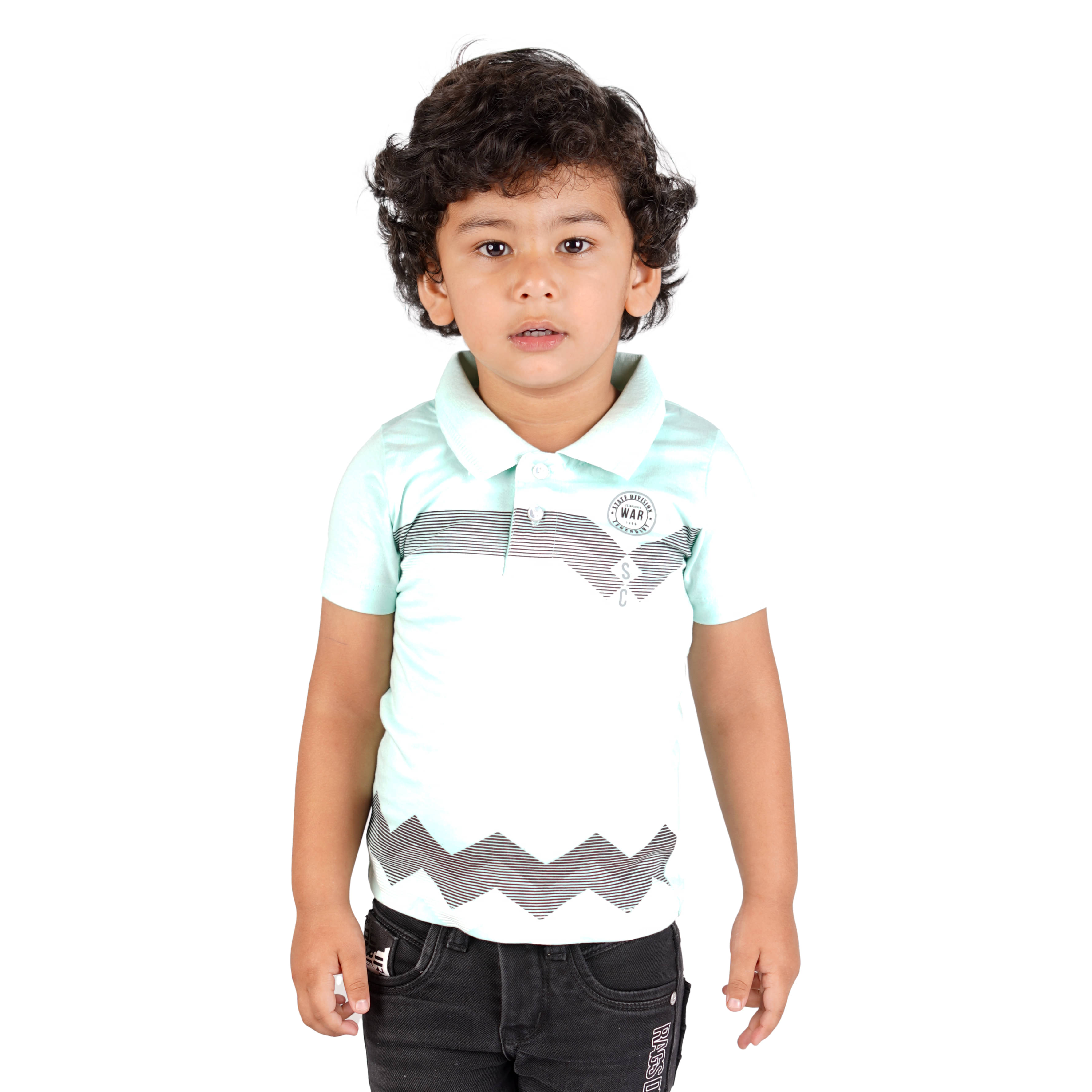     			Kidzee Kingdom Pack of 1 Baby Boys Cotton T-Shirt ( Light Blue )