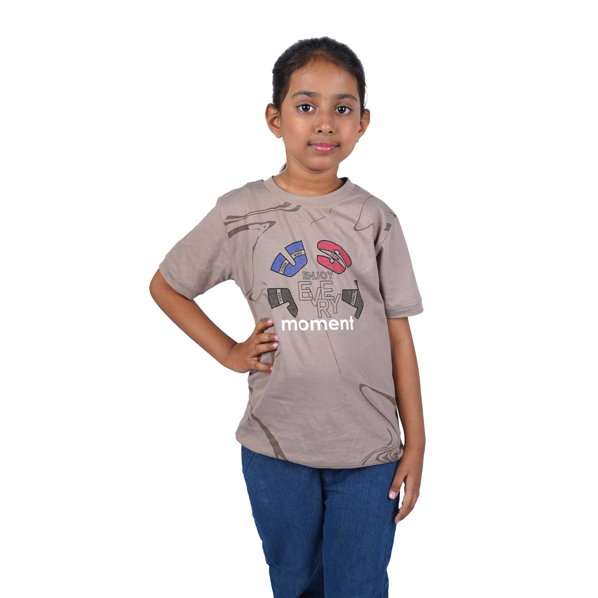     			Kidzee Kingdom Pack of 1 Girls Cotton T-Shirt ( Purple )