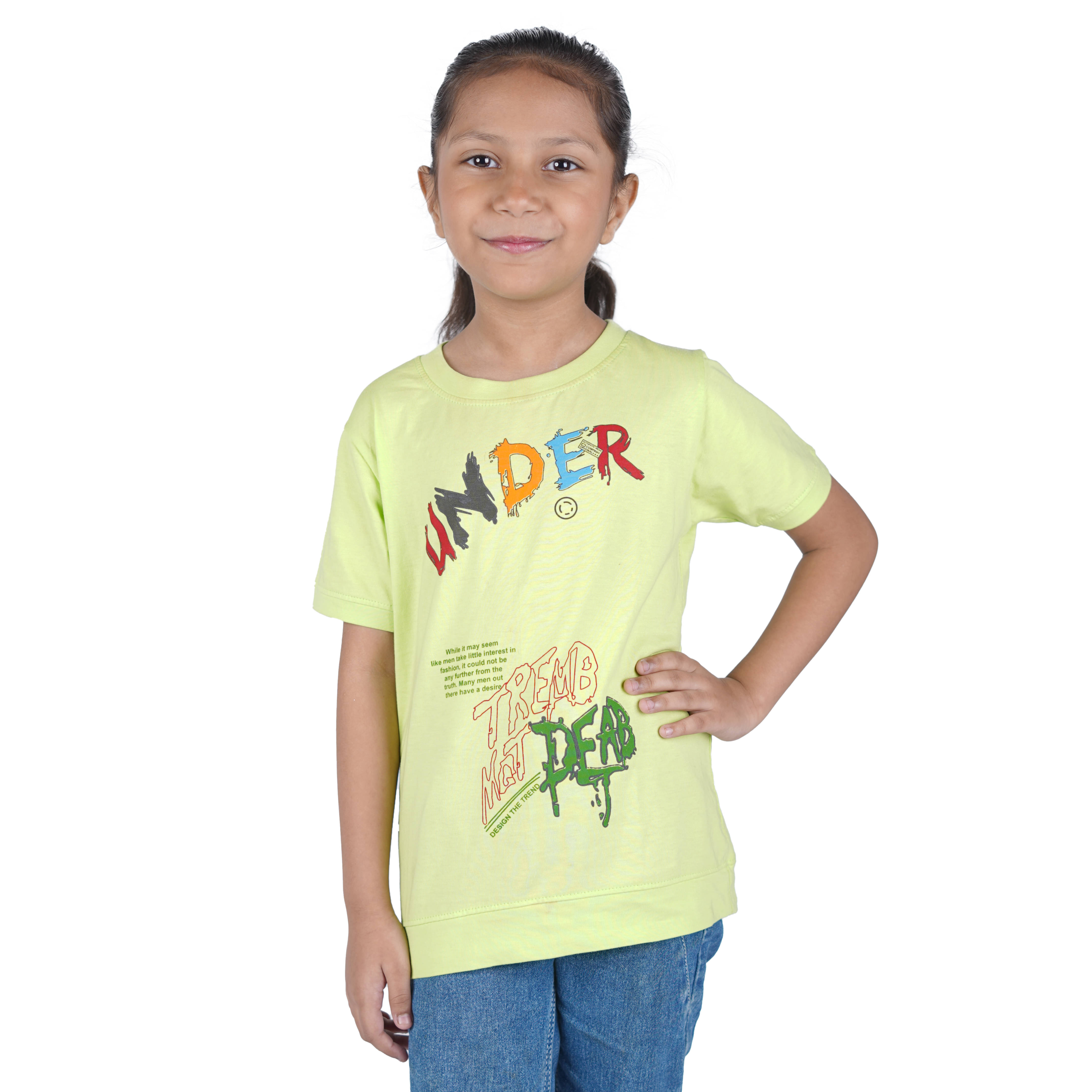     			Kidzee Kingdom Pack of 1 Girls Cotton T-Shirt ( Green )