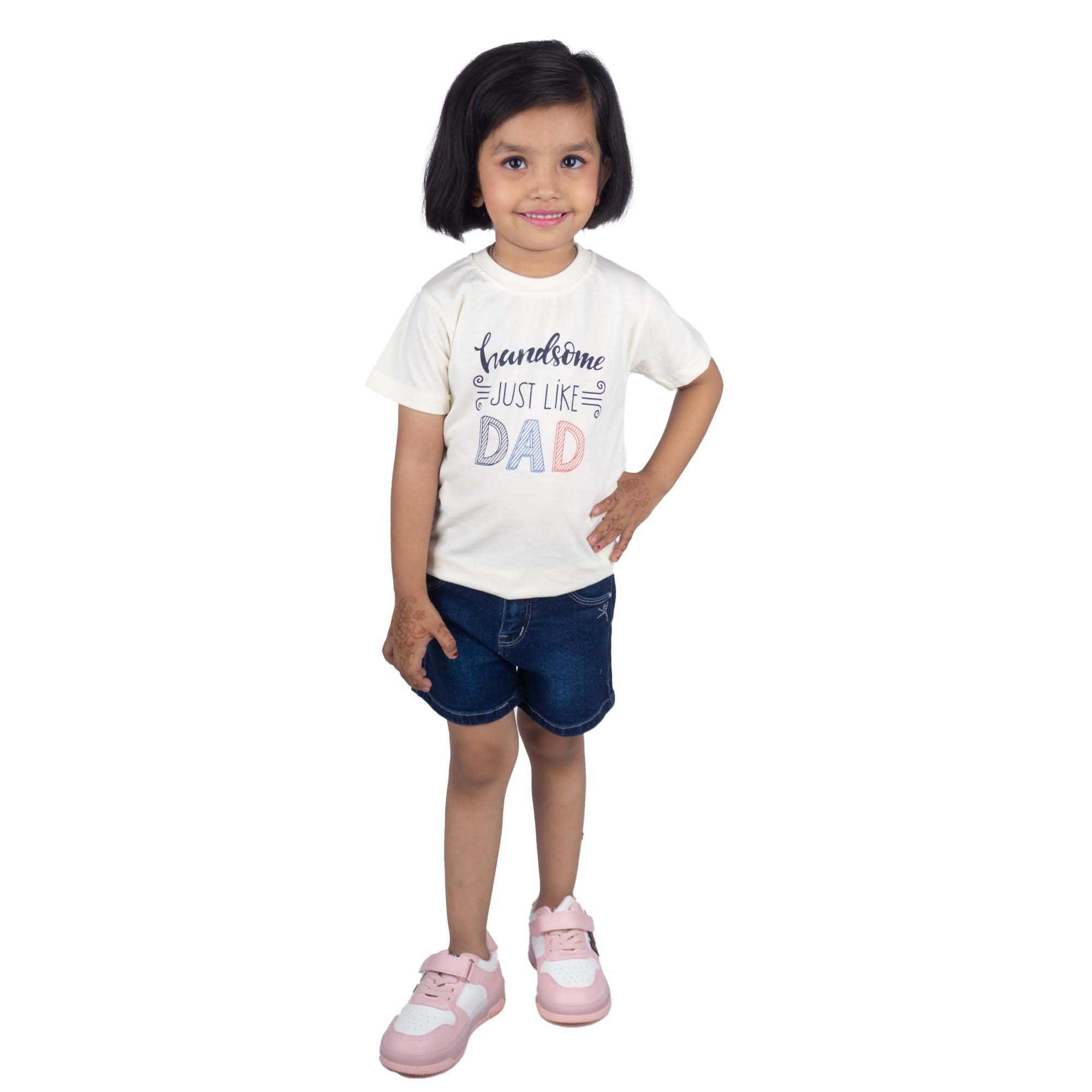     			Kidzee Kingdom Pack of 1 Girls Cotton T-Shirt ( White )