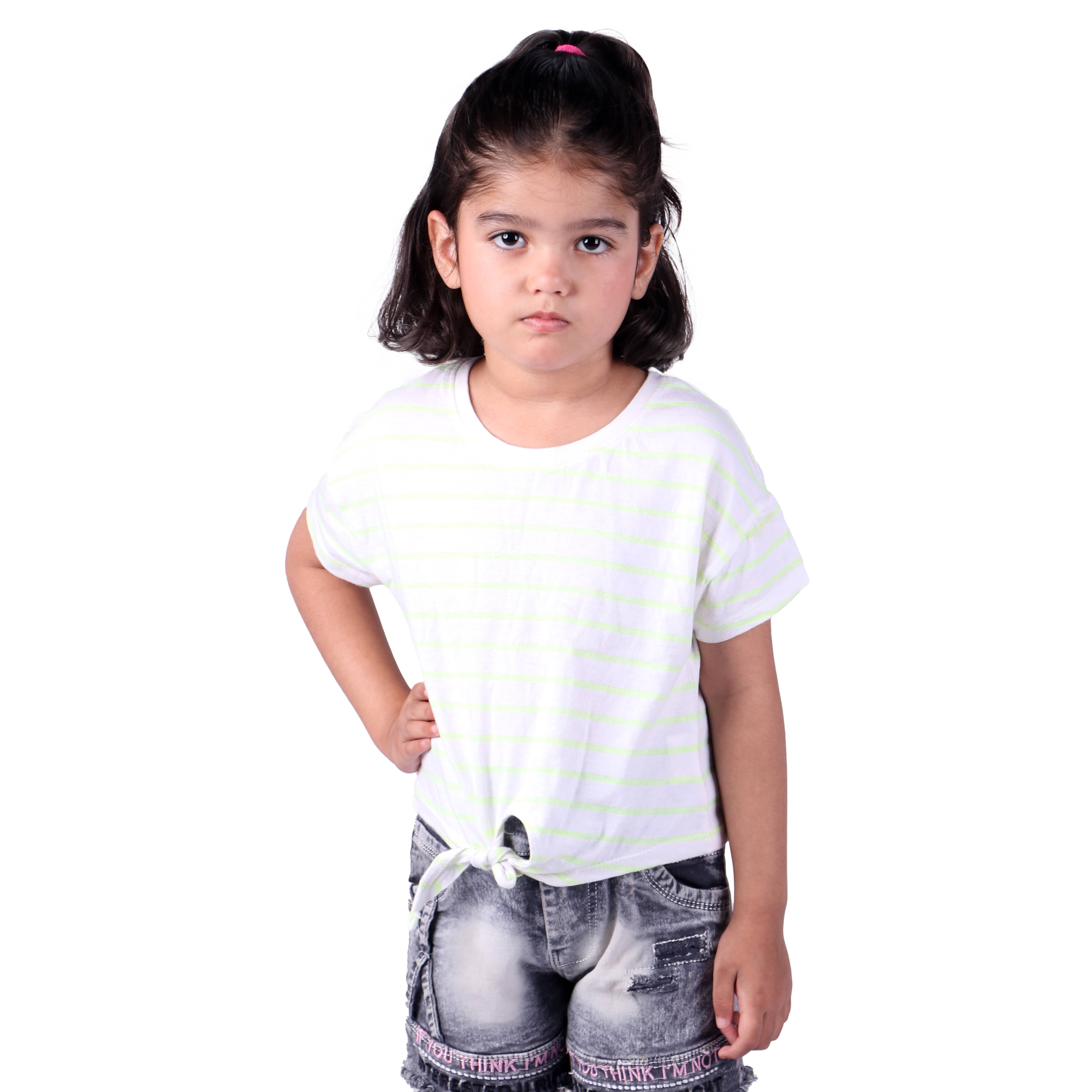     			Kidzee Kingdom Pack of 1 Girls Cotton Top ( White )