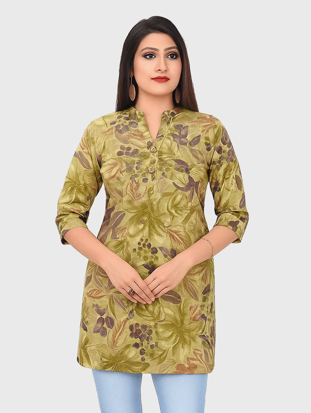 Meher Impex Women Rayon Printed Straight Kurti ( Multicoloured ) - Kurtis, Tunics | Buy online on ZillyBuy