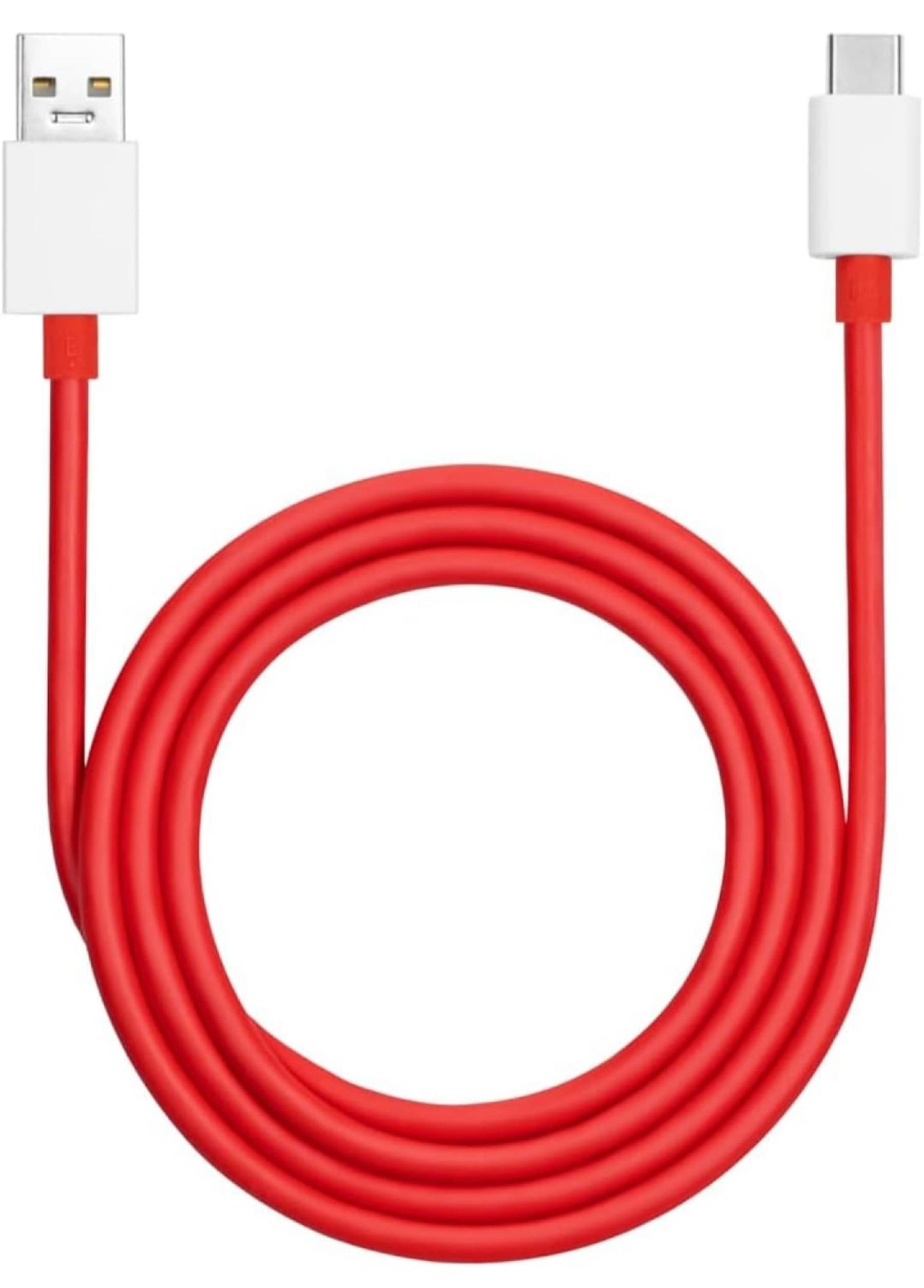     			UTRAX Fast 65W USB Type C Data Sync Fast Charging Charger Cable for One Plus 12,12r,11,11r,10r,10t,10,10 pro,9 Pro,8,8T,7t,7t Pro,6,Nord,4,3,2,2t,Ce2 Lite,Ce3 lite, Open 65Watt Wire, Red