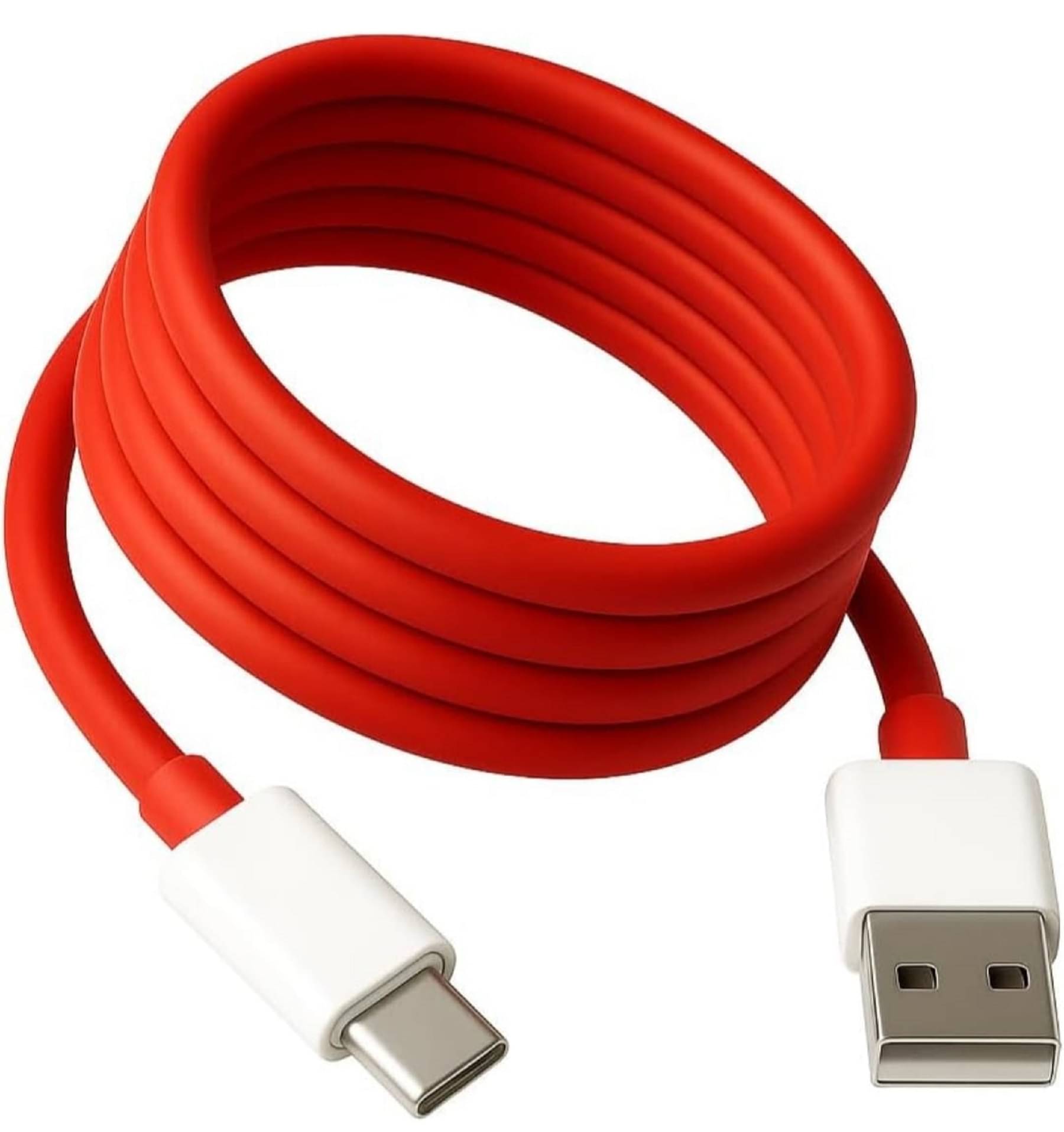     			UTRAX Fast 65W USB Type C Data Sync Fast Charging Charger Cable for One Plus 12,12r,11,11r,10r,10t,10,10 pro,9 Pro,8,8T,7t,7t Pro,6,Nord,4,3,2,2t,Ce2 Lite,Ce3 lite,  65Watt Wire, Red