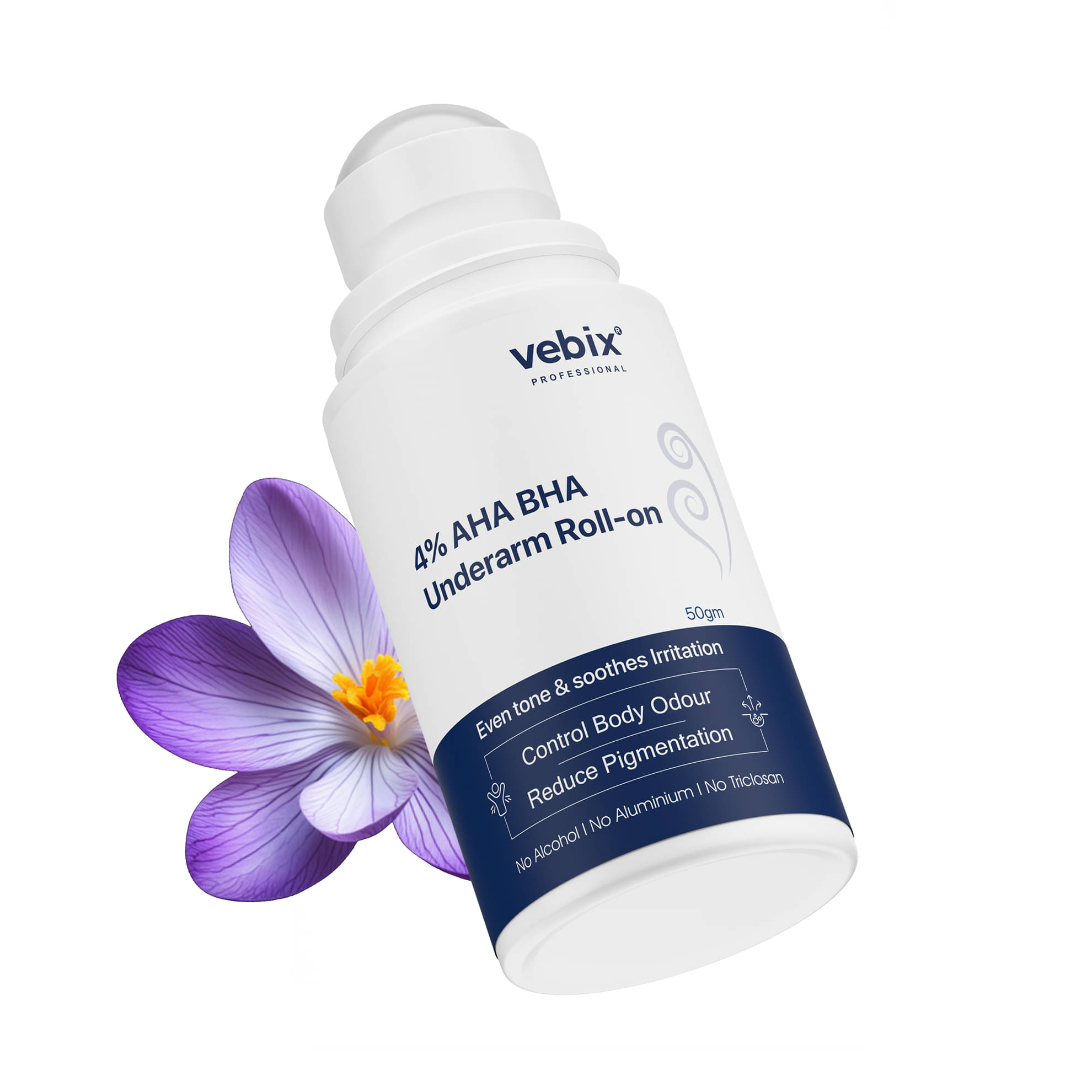 Underarm Roll-On Flora Fragrance Serum Deo with 4% AHA BHA, 2% Kojic Acid & 1% Lactic Acid | Control Body Odour, Even Tone & Reduce Pigmentation | 50ml Underarm Roll-On Flora Fragrance Serum Deo with 4% AHA BHA, 2% Kojic Acid & 1% Lactic Acid | Control Body Odour, Even Tone & Reduce Pigmentation | 50ml
