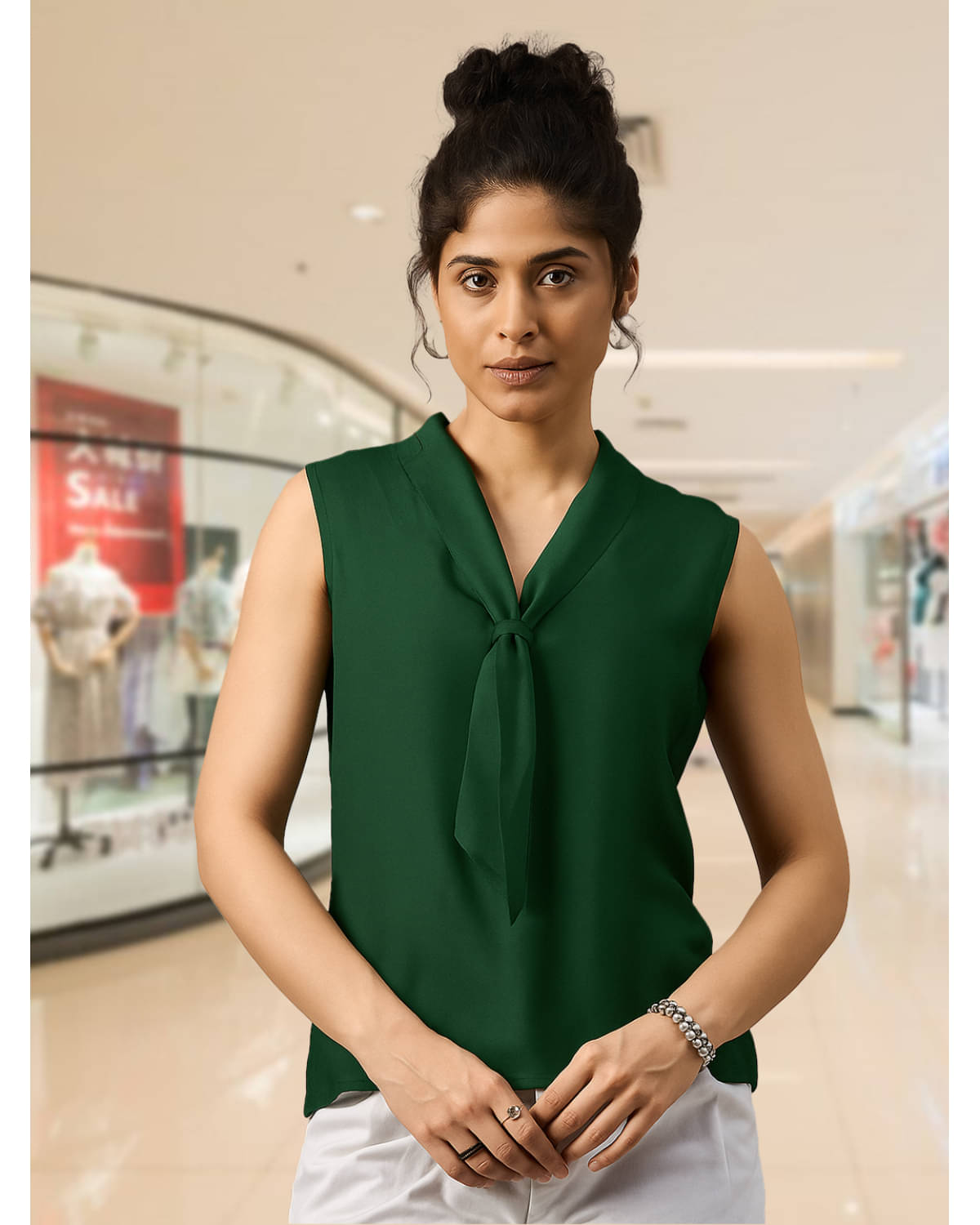 Unicus Apparel Women's Polyester Regular Top ( Green )     			Unicus Apparel Women's Polyester Regular Top ( Green )