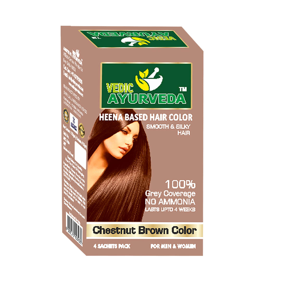 VEDICAYURVEDA Natural Temporary Hair Color 100 g Brown VEDICAYURVEDA Natural Temporary Hair Color 100 g Brown