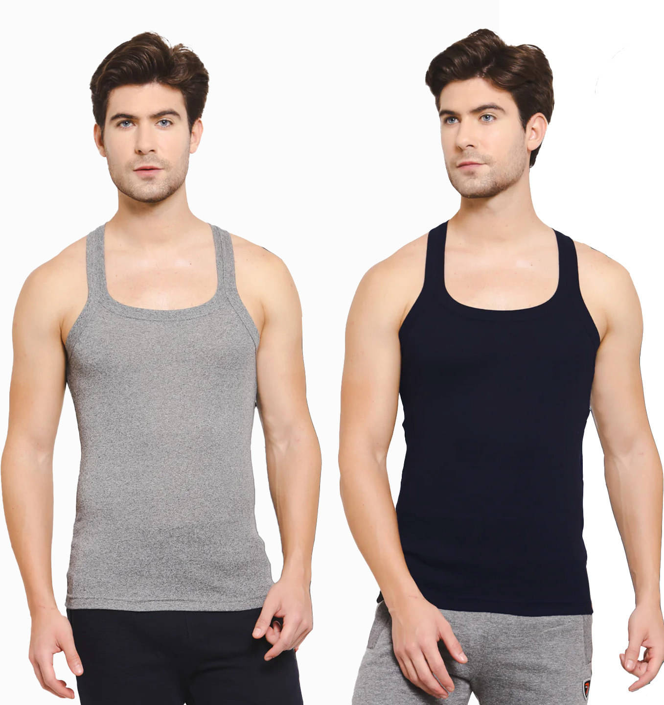     			Amul comfy Pack of 2 Cotton Basic Vest For Men ( Multicolor )