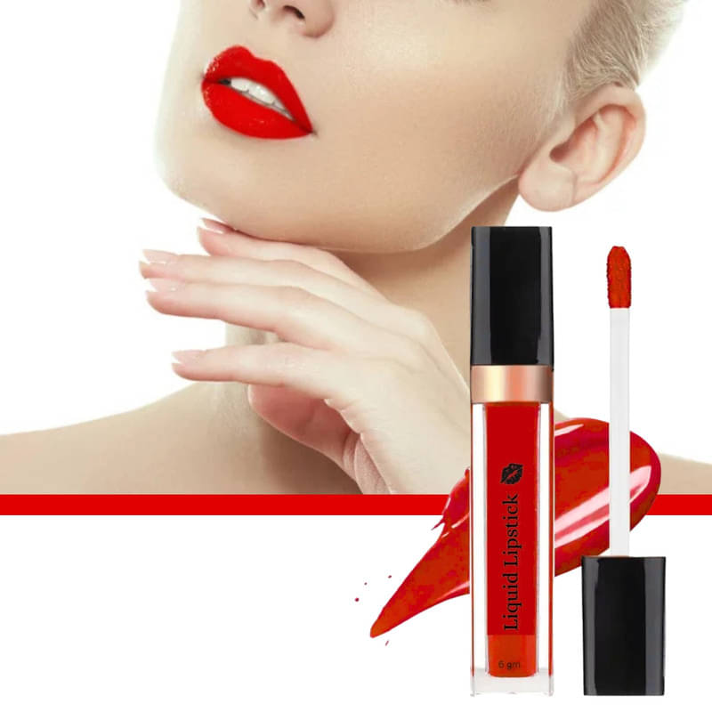     			BLUST & FAMME Red Matte Long Lasting Liquid Lipstick ( Pack of 1 )