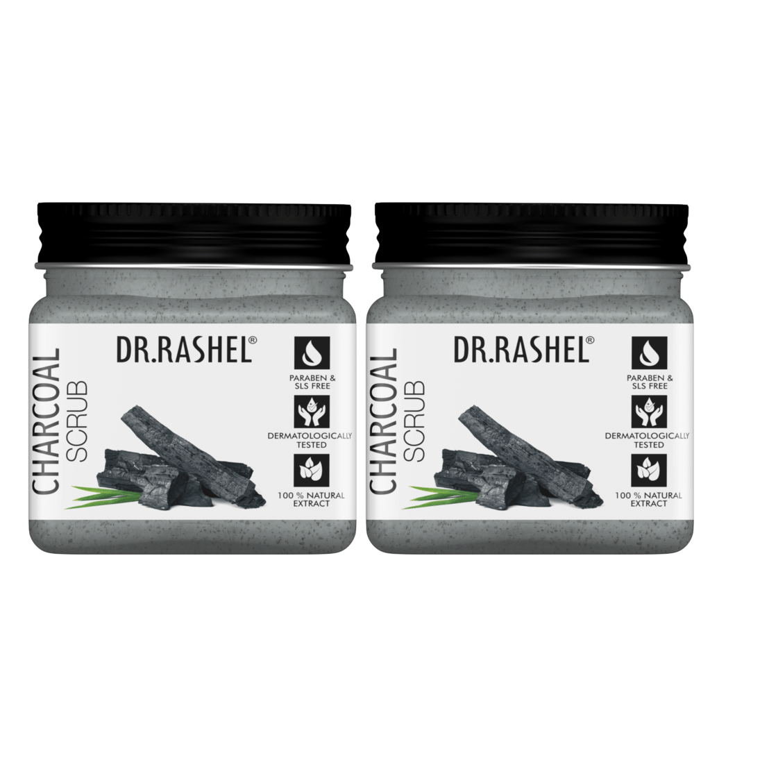     			Dr.Rashel Charcoal Scrub,Detoxifies And Deeply Cleans Pores,For All Skin Type,45 Ml (Pack of 2)