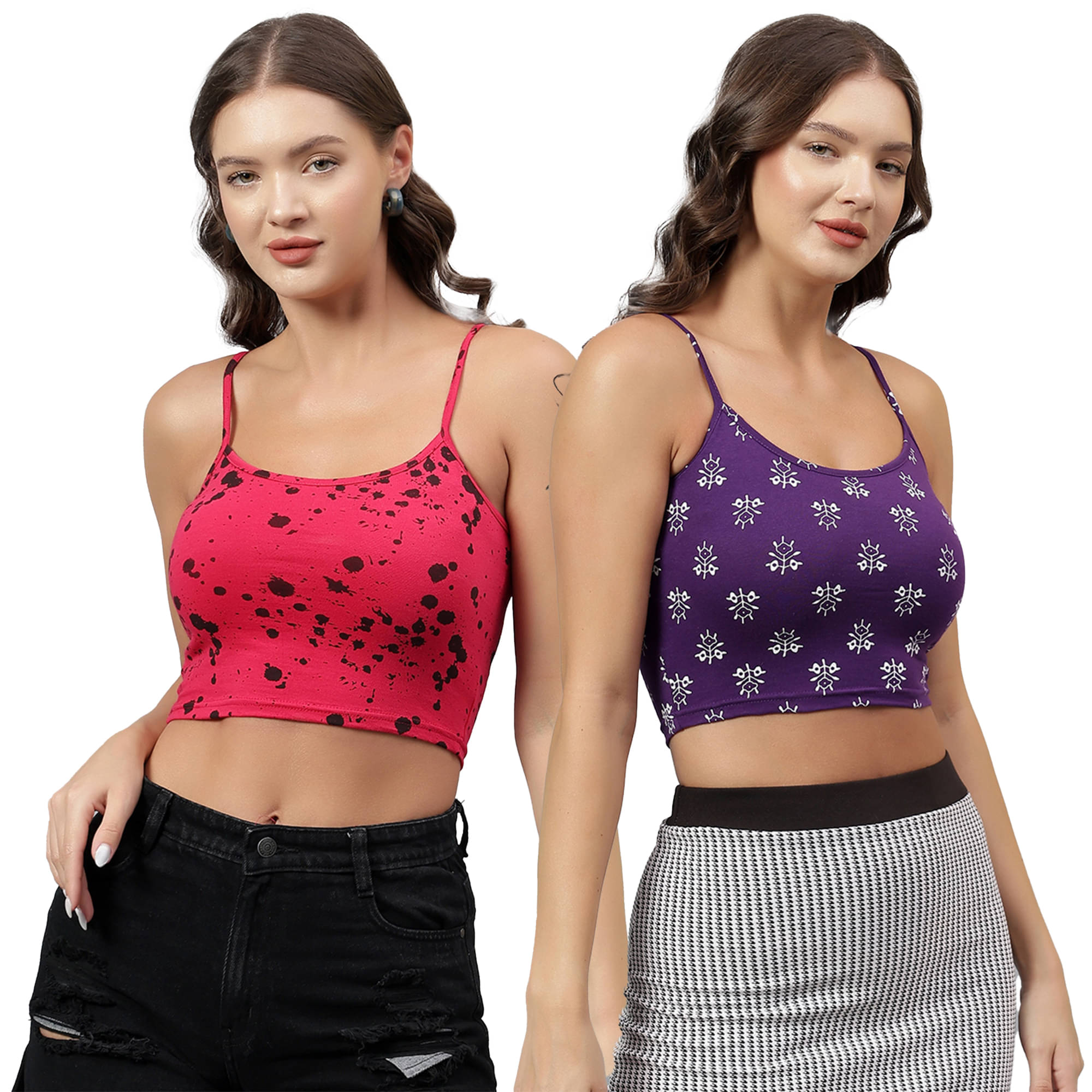 Diaz Women's Cotton Crop Top ( Multi Color ) Diaz Women's Cotton Crop Top ( Multi Color )