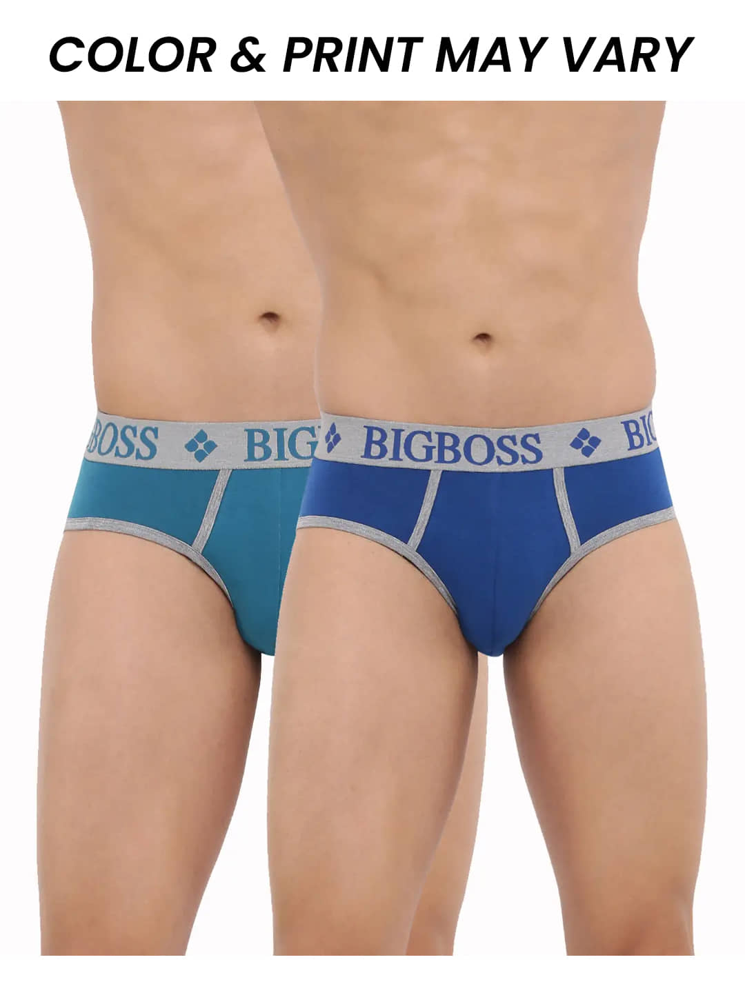 Dollar Bigboss Men's Pack of 2 Shuffle Intellisoft Super Combed Cotton Modal Solid Brief (Colour May Vary)