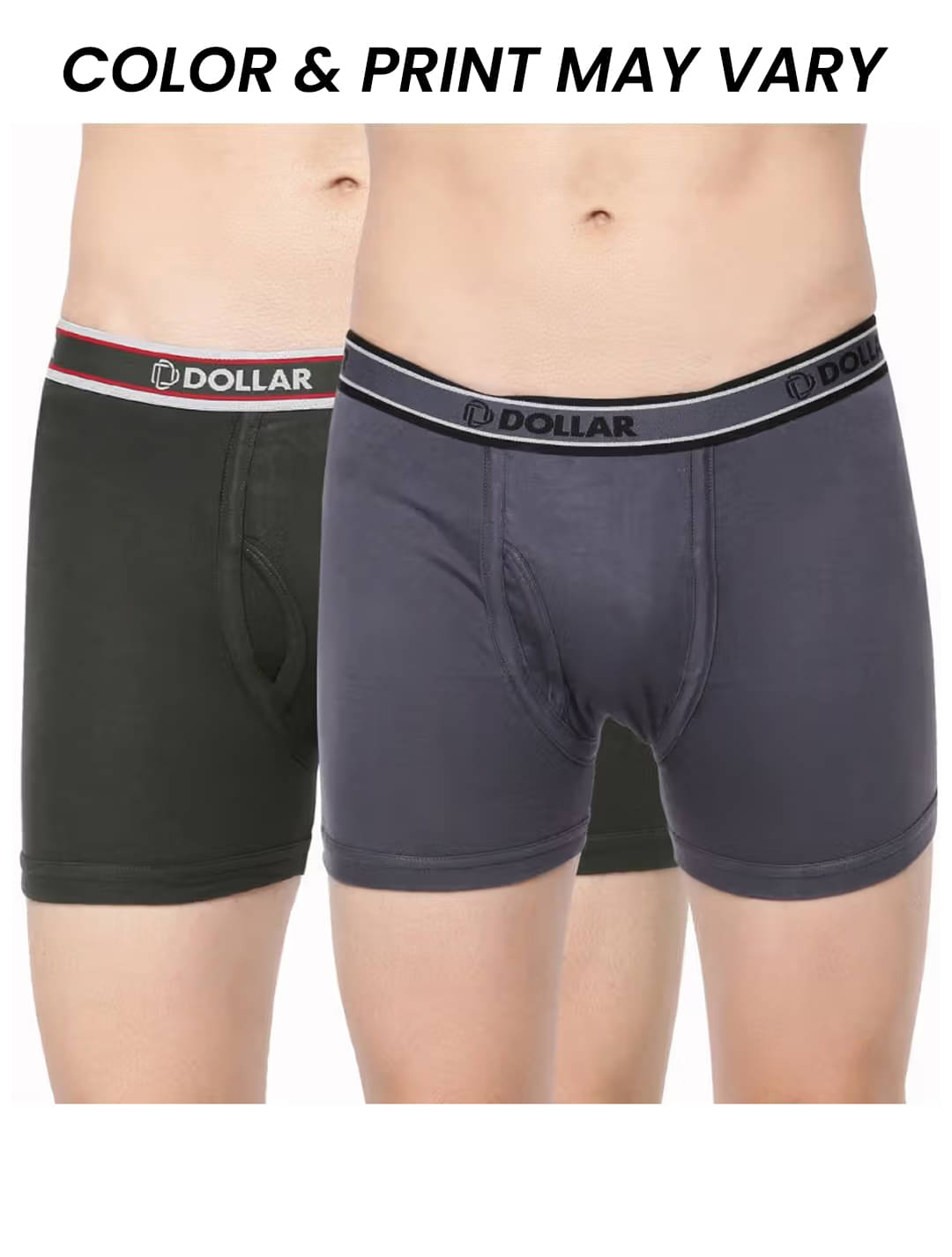     			Dollar Bigboss Men's Pack of 2 Solid Combed Cotton Classy Trunk With Fly Front Access (Colour May Vary)