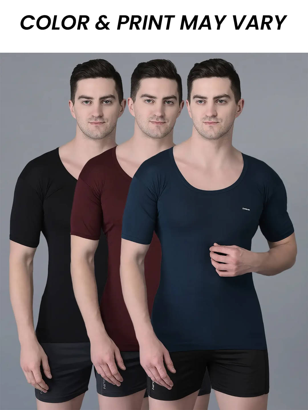 Dollar Bigboss Men's Pack of 3 Solid Combed Cotton Shrinkless Vest (Colour May Vary) Dollar Bigboss Men's Pack of 3 Solid Combed Cotton Shrinkless Vest (Colour May Vary)