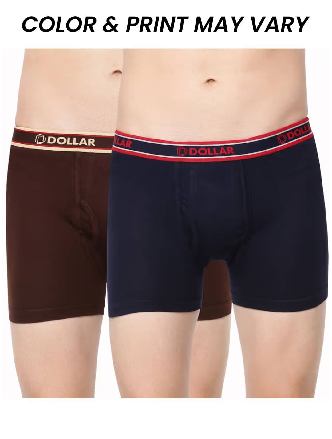 Dollar Bigboss Men's Pack of 2 Solid Combed Cotton Classy Trunk With Fly Front Access (Colour May Vary)