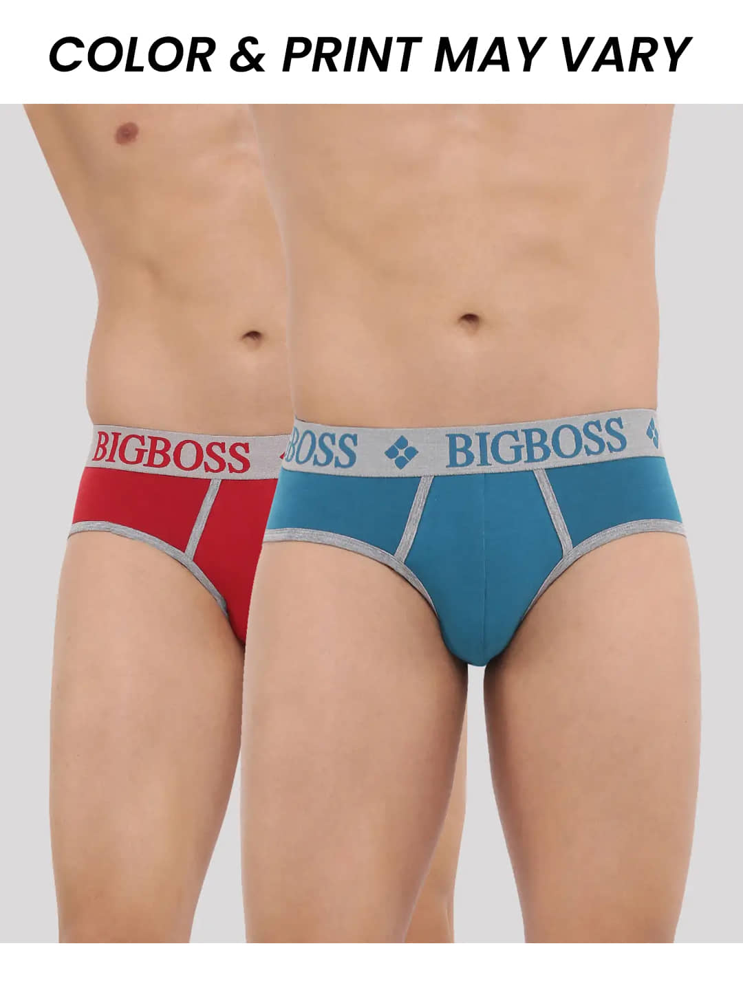Dollar Bigboss Men's Pack of 2 Shuffle Intellisoft Super Combed Cotton Modal Solid Brief (Colour May Vary)
