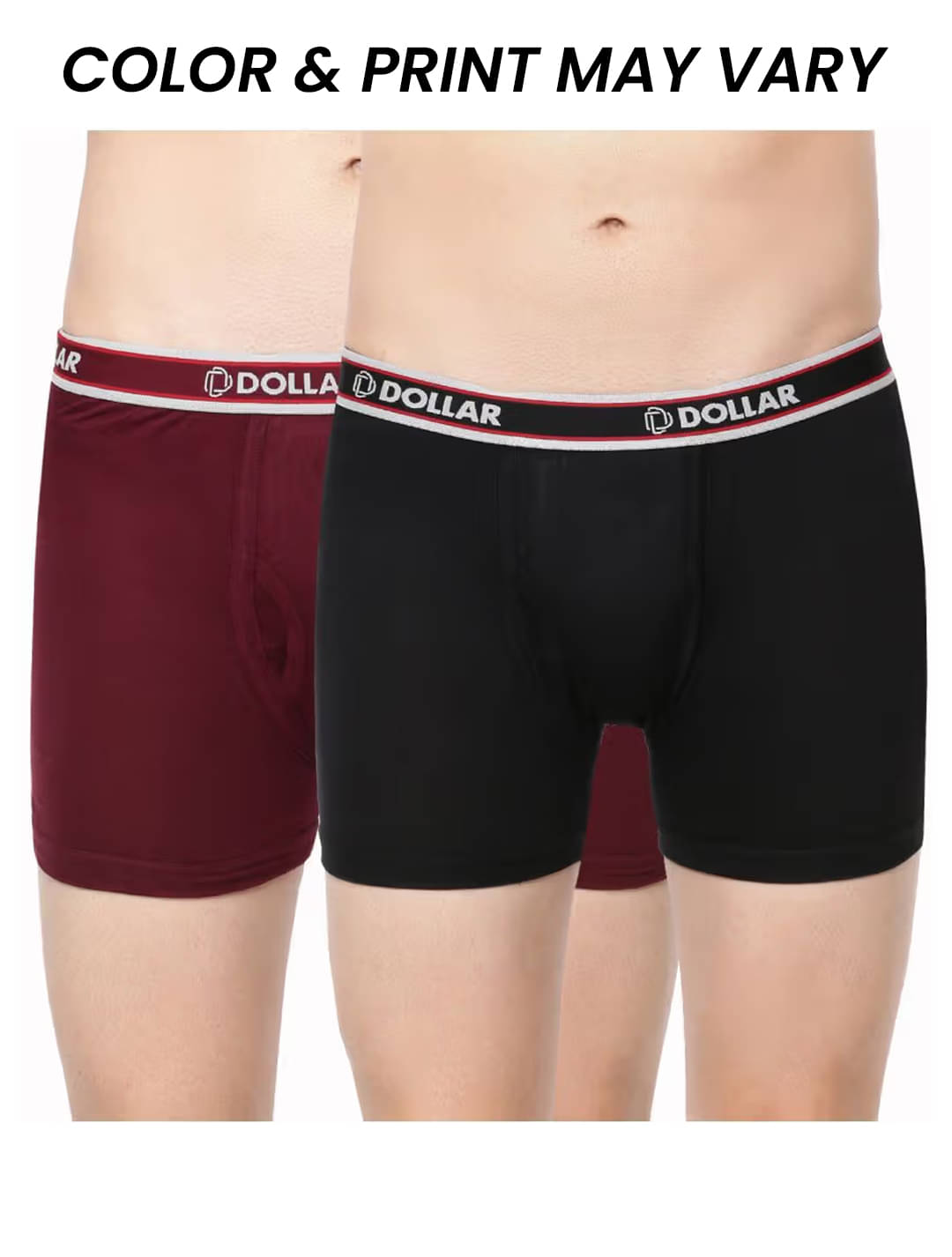     			Dollar Bigboss Men's Pack of 2 Solid Combed Cotton Classy Trunk With Fly Front Access (Colour May Vary)