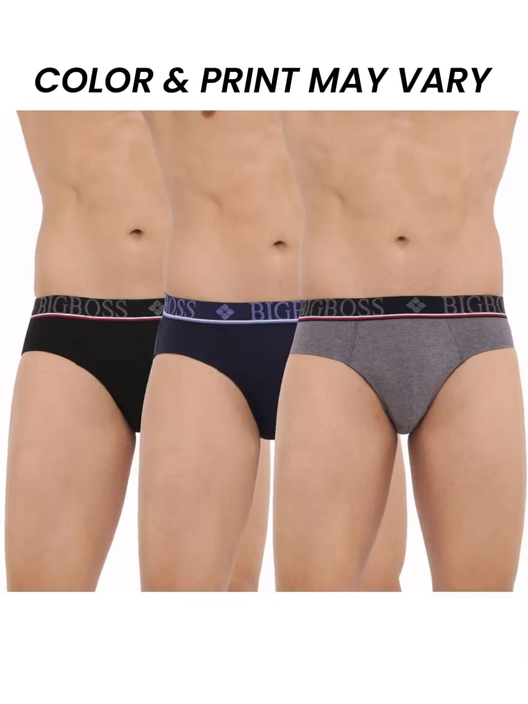     			Dollar Bigboss Men's Pack of 3 Shuffle Intellisoft Cotton Modal Solid Brief (Colour May Vary)
