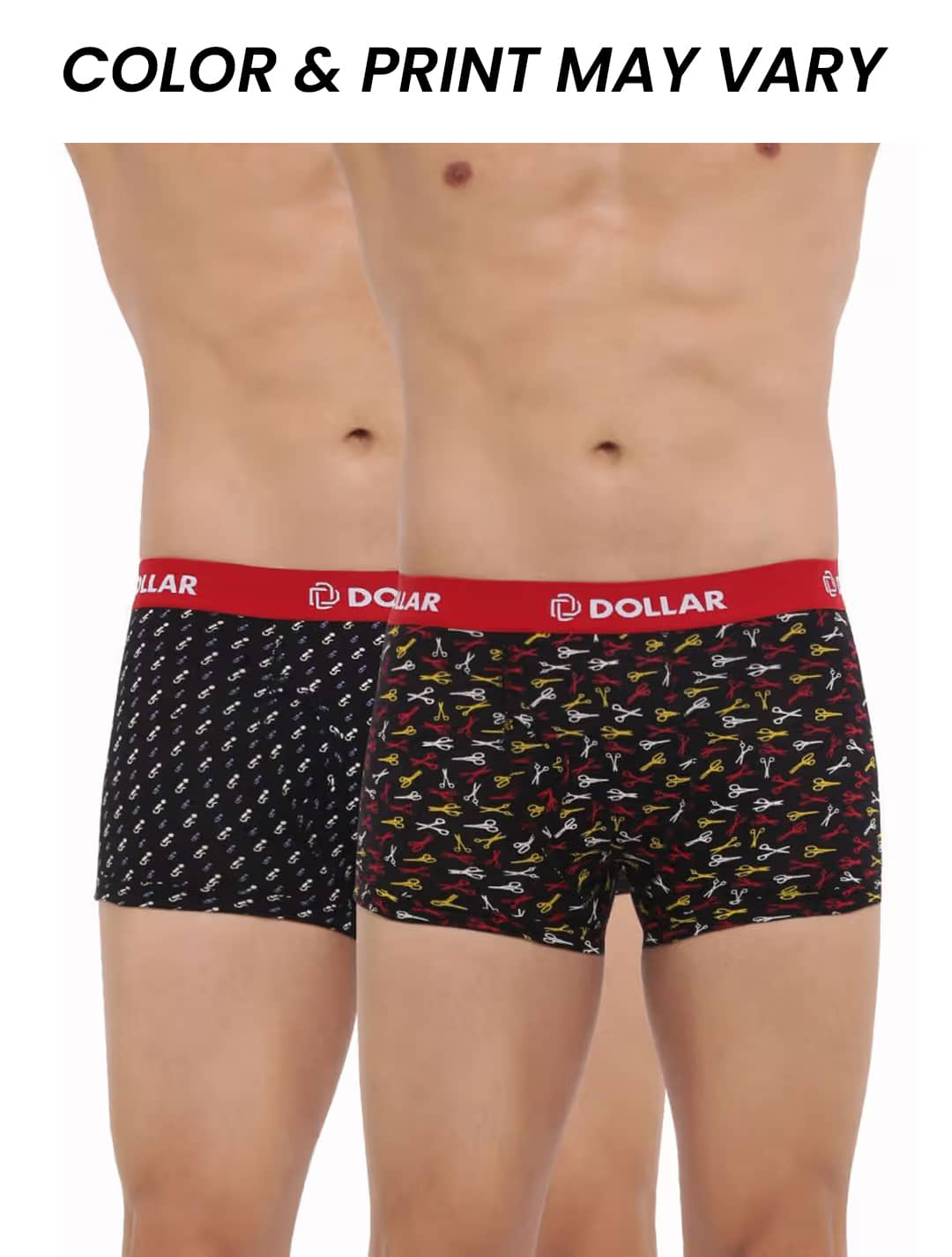 Dollar Bigboss Men's Pack of 2 Combed Cotton Printed Trunk (Colour May Vary)