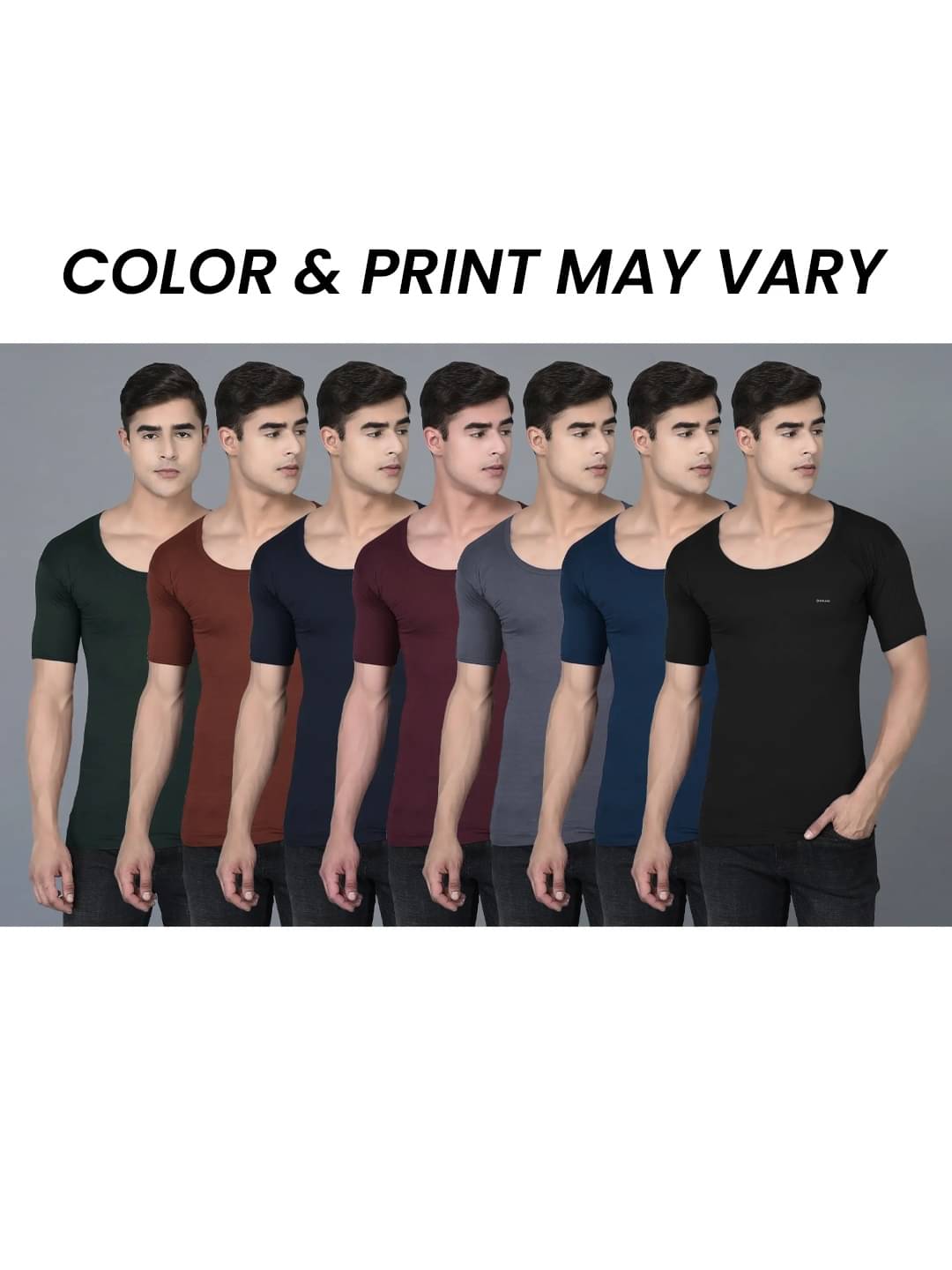 Dollar Bigboss Men's Pack of 7 Solid Combed Cotton Shrinkless Vest (Colour May Vary) Dollar Bigboss Men's Pack of 7 Solid Combed Cotton Shrinkless Vest (Colour May Vary)