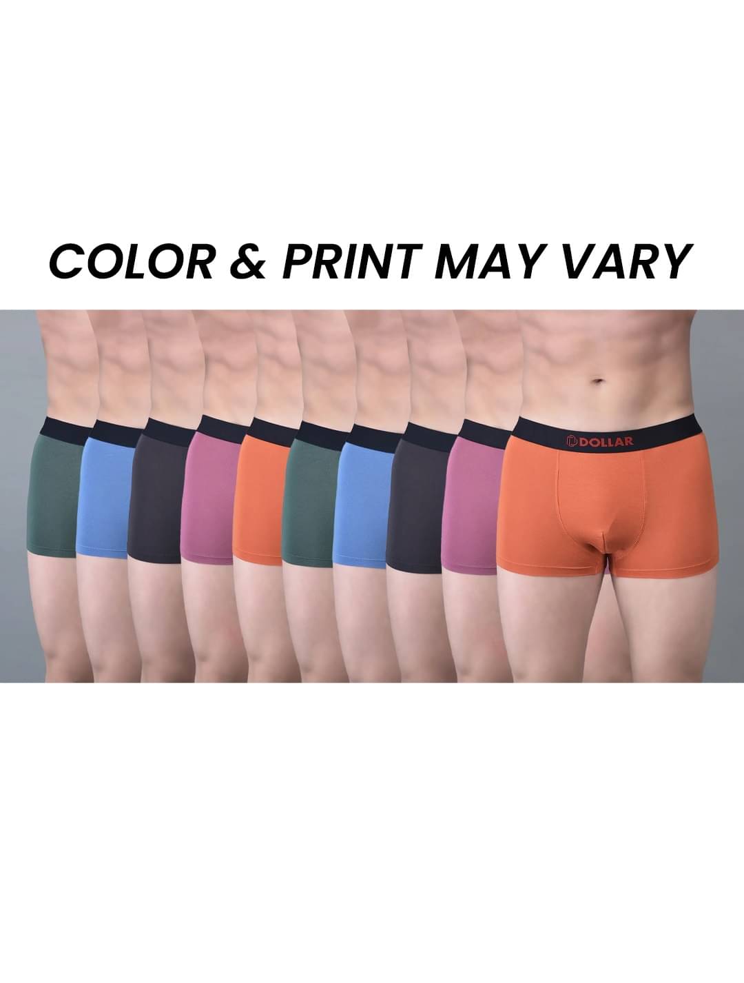     			Dollar Bigboss Men's Pack of 10 Solid Trendy Trunk Formulated with Micro Modal Fabric (Colour May Vary)