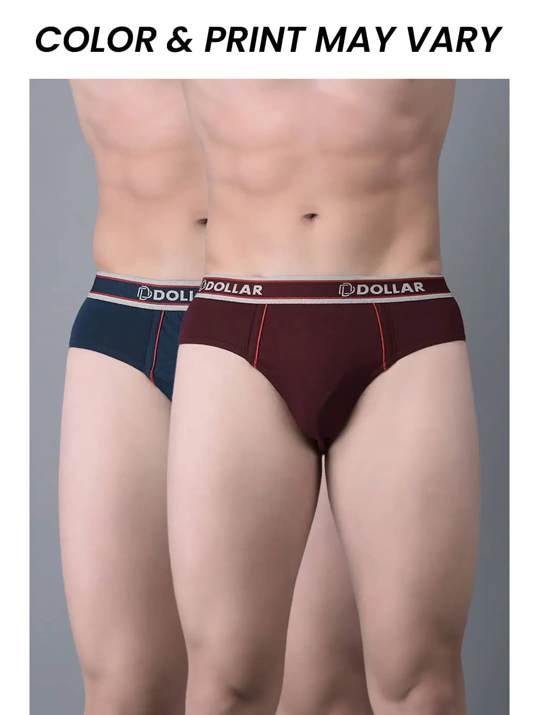 Dollar Bigboss Men's Pack of 2 Combed Cotton Solid Brief With Anti-Microbial Odour Control (Colour May Vary)