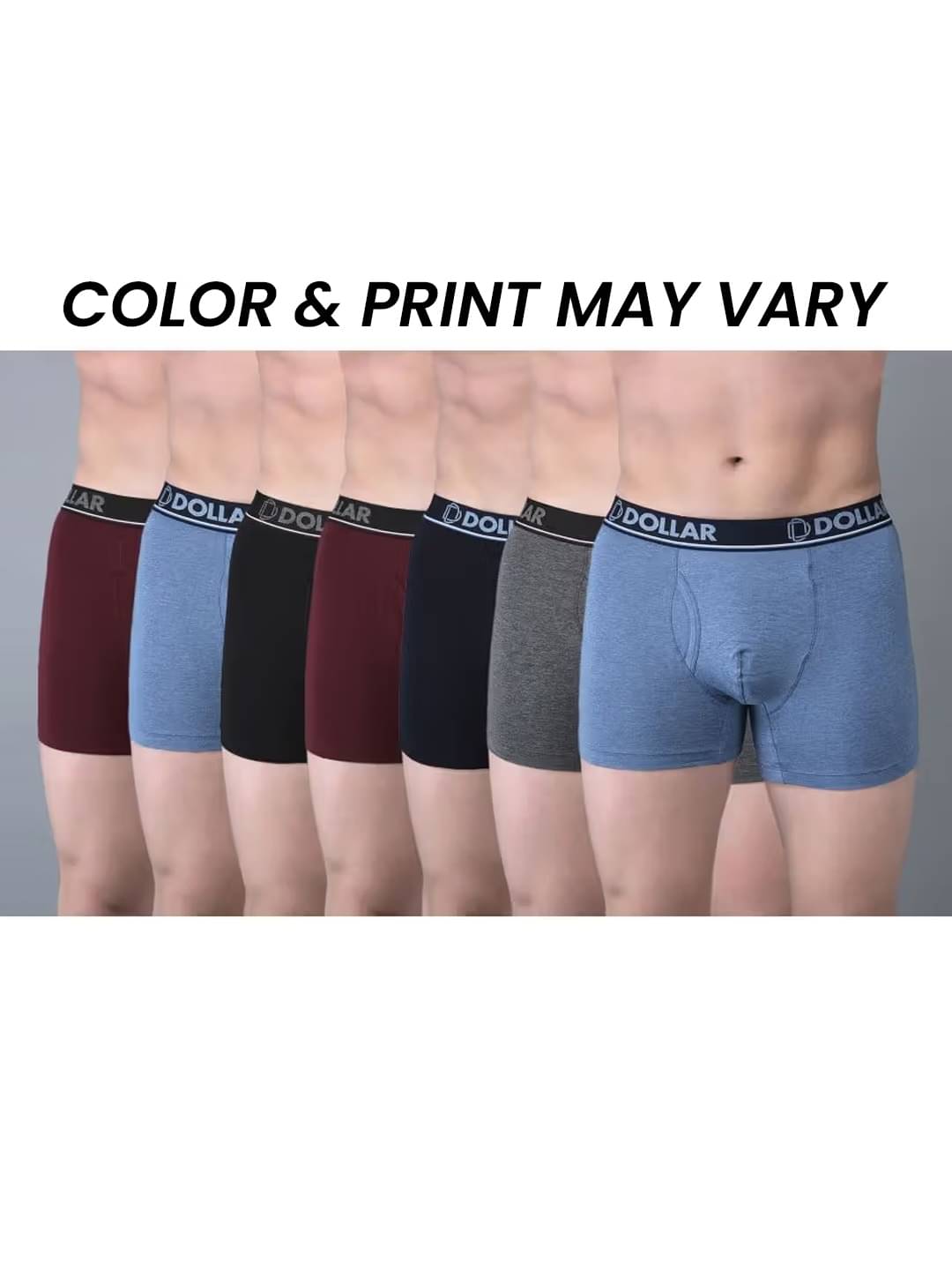 Dollar Bigboss Men's Pack of 7 Shuffle Intellisoft Cotton Modal Solid Trunk (Colour May Vary)     			Dollar Bigboss Men's Pack of 7 Shuffle Intellisoft Cotton Modal Solid Trunk (Colour May Vary)