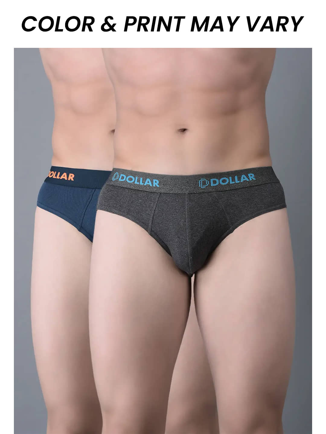 Dollar Bigboss Men's Pack of 2 Cotton Superior Snug Fit Solid Brief (Colour May Vary)