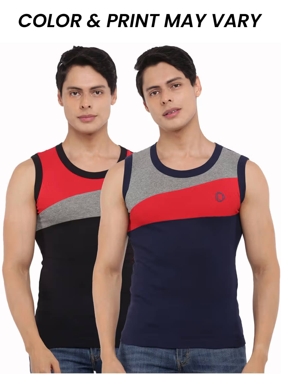 Dollar Bigboss Men's Pack of 2 Solid Combed Cotton Racerback Styled Gym Vest (Colour May Vary) Dollar Bigboss Men's Pack of 2 Solid Combed Cotton Racerback Styled Gym Vest (Colour May Vary)
