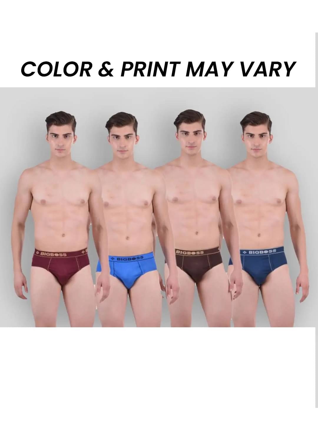     			Dollar Bigboss Men's Pack of 4 Combed Cotton Solid Brief With Anti-Microbial Odour Control (Colour May Vary)