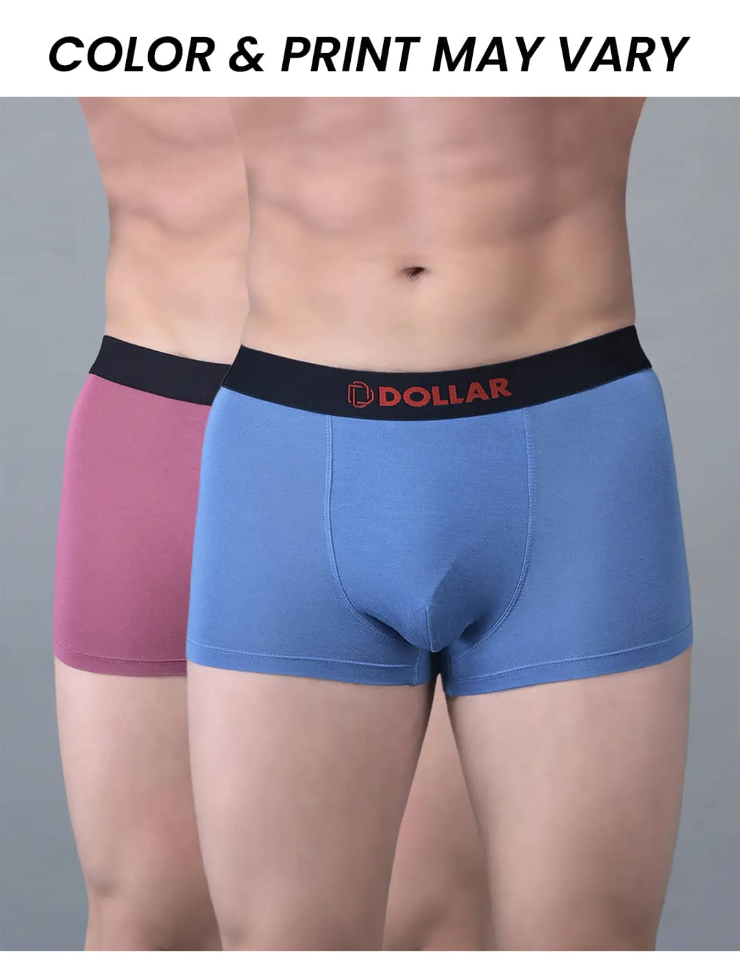 Dollar Bigboss Men's Pack of 2 Solid Trendy Trunk Formulated with Micro Modal Fabric (Colour May Vary) Dollar Bigboss Men's Pack of 2 Solid Trendy Trunk Formulated with Micro Modal Fabric (Colour May Vary)