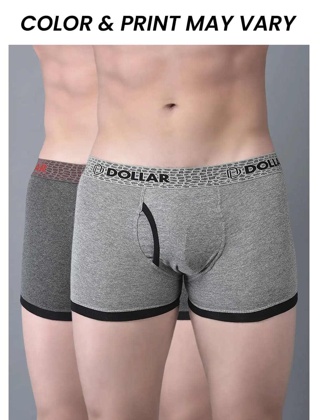     			Dollar Bigboss Men's Pack of 2 Solid Combed Cotton Trunk With Contoured Pouch Support (Colour May Vary)