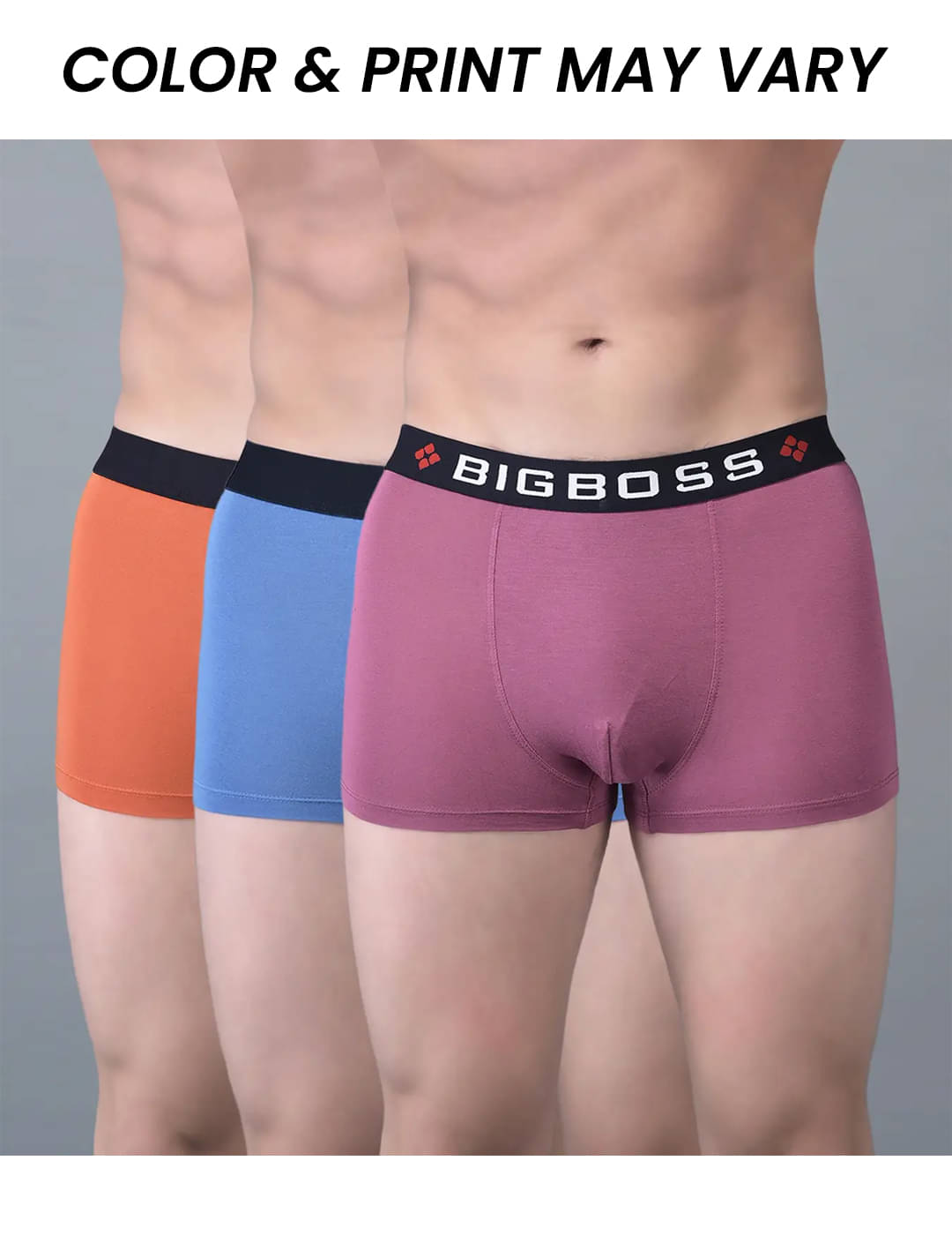 Dollar Bigboss Men's Pack of 3 Solid Trendy Trunk Formulated with Micro Modal Fabric (Colour May Vary) Dollar Bigboss Men's Pack of 3 Solid Trendy Trunk Formulated with Micro Modal Fabric (Colour May Vary)