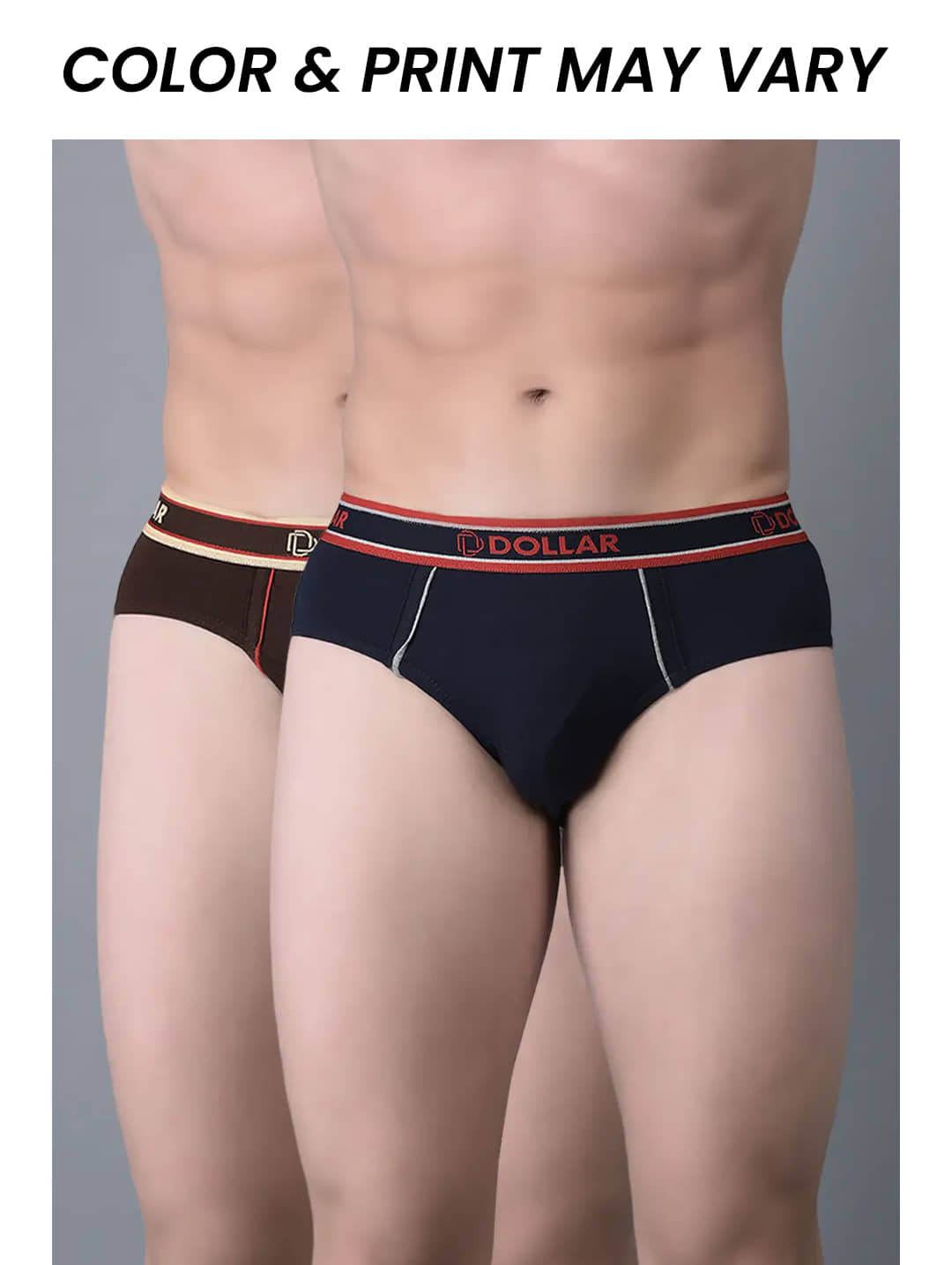 Dollar Bigboss Men's Pack of 2 Combed Cotton Solid Brief With Anti-Microbial Odour Control (Colour May Vary)