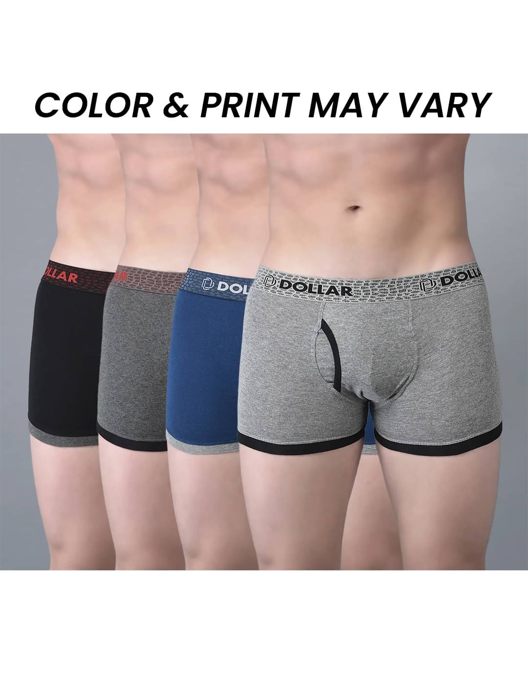 Dollar Bigboss Men's Pack of 4 Solid Combed Cotton Trunk With Contoured Pouch Support (Colour May Vary) Dollar Bigboss Men's Pack of 4 Solid Combed Cotton Trunk With Contoured Pouch Support (Colour May Vary)