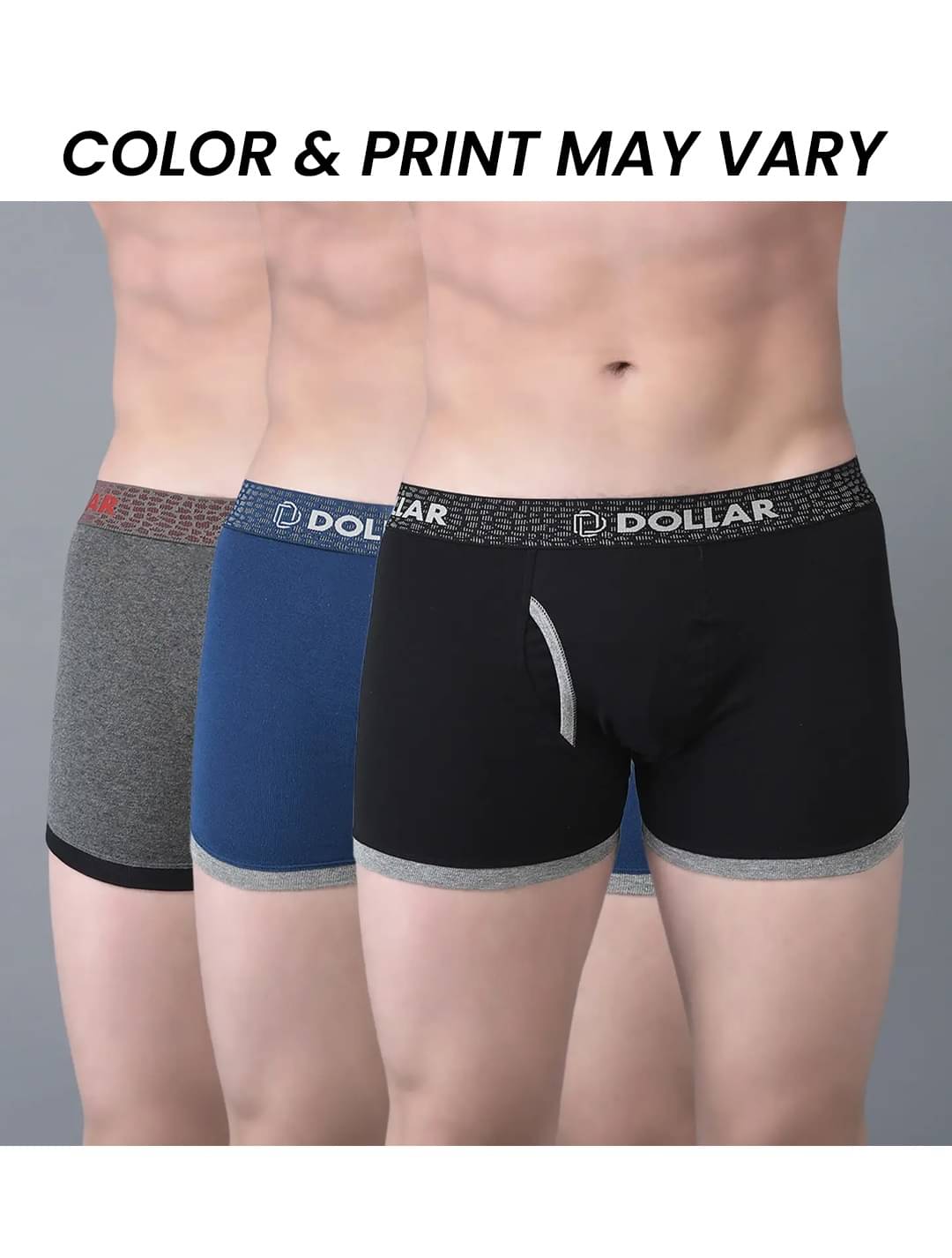 Dollar Bigboss Men's Pack of 3 Solid Combed Cotton Trunk With Contoured Pouch Support (Colour May Vary) Dollar Bigboss Men's Pack of 3 Solid Combed Cotton Trunk With Contoured Pouch Support (Colour May Vary)