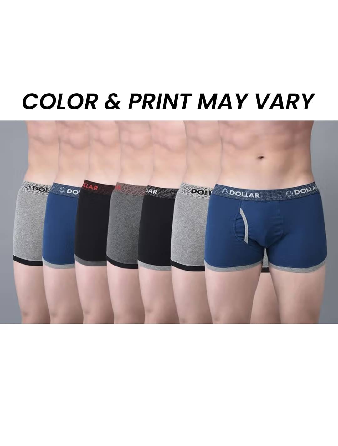 Dollar Bigboss Men's Pack of 7 Solid Combed Cotton Trunk With Contoured Pouch Support (Colour May Vary) Dollar Bigboss Men's Pack of 7 Solid Combed Cotton Trunk With Contoured Pouch Support (Colour May Vary)