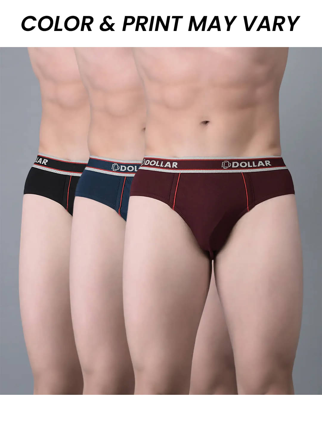 Dollar Bigboss Men's Pack of 3 Combed Cotton Solid Brief With Anti-Microbial Odour Control (Colour May Vary)     			Dollar Bigboss Men's Pack of 3 Combed Cotton Solid Brief With Anti-Microbial Odour Control (Colour May Vary)