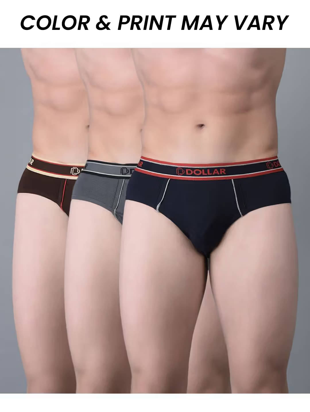 Dollar Bigboss Men's Pack of 3 Combed Cotton Solid Brief With Anti-Microbial Odour Control (Colour May Vary) Dollar Bigboss Men's Pack of 3 Combed Cotton Solid Brief With Anti-Microbial Odour Control (Colour May Vary)