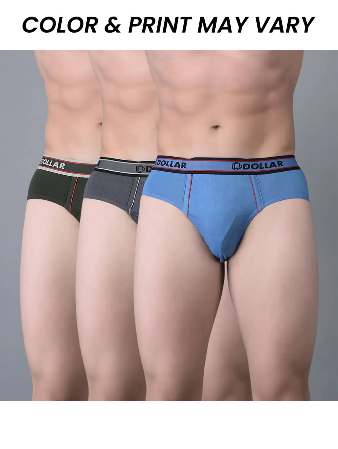 Dollar Bigboss Men's Pack of 3 Combed Cotton Solid Brief With Anti-Microbial Odour Control (Colour May Vary) Dollar Bigboss Men's Pack of 3 Combed Cotton Solid Brief With Anti-Microbial Odour Control (Colour May Vary)