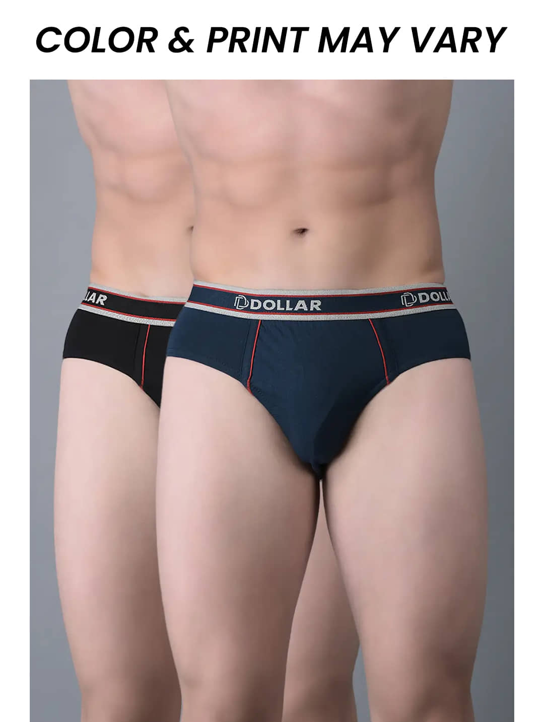 Dollar Bigboss Men's Pack of 2 Combed Cotton Solid Brief With Anti-Microbial Odour Control (Colour May Vary)
