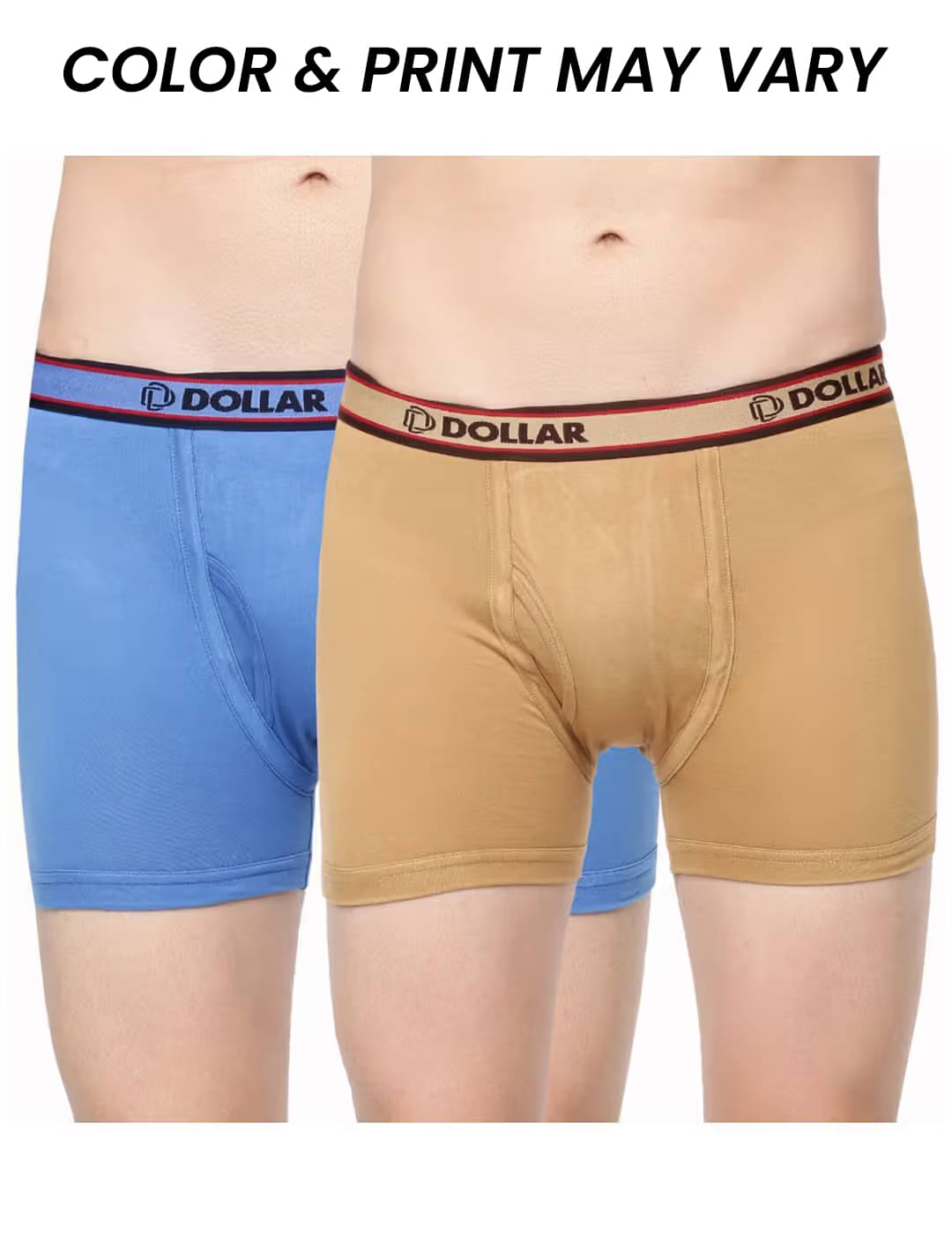     			Dollar Bigboss Men's Pack of 2 Solid Combed Cotton Classy Trunk With Fly Front Access (Colour May Vary)