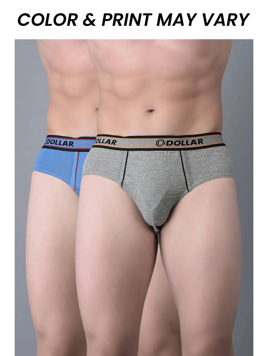 Dollar Bigboss Men's Pack of 2 Combed Cotton Solid Brief With Anti-Microbial Odour Control (Colour May Vary)