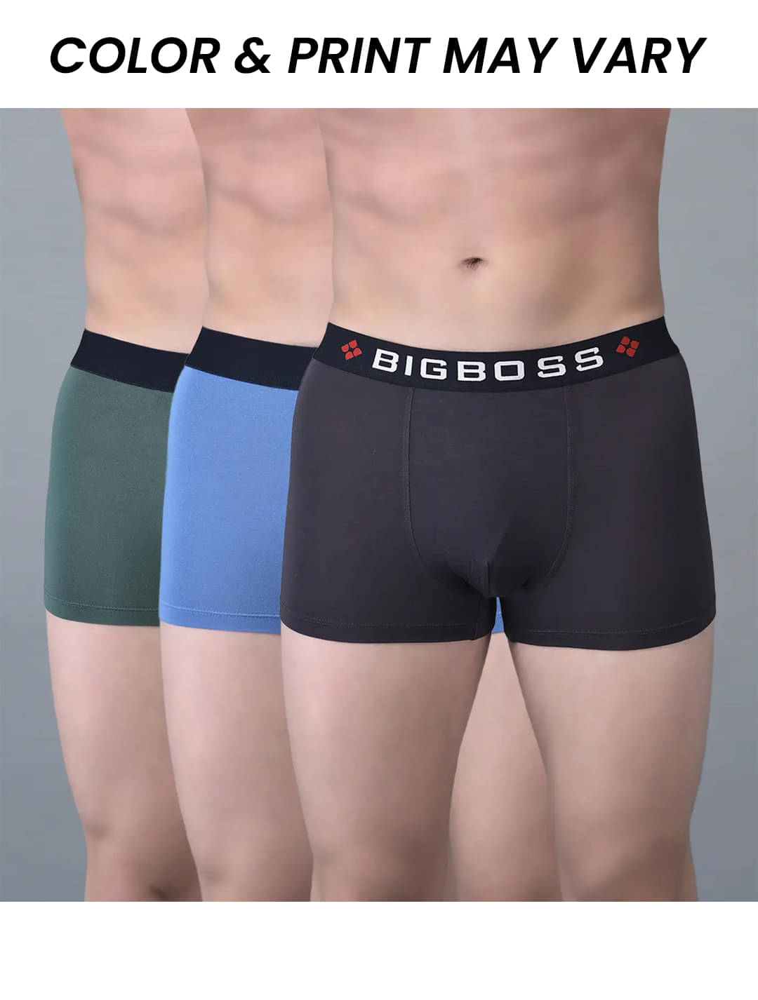Dollar Bigboss Men's Pack of 3 Solid Trendy Trunk Formulated with Micro Modal Fabric (Colour May Vary) Dollar Bigboss Men's Pack of 3 Solid Trendy Trunk Formulated with Micro Modal Fabric (Colour May Vary)
