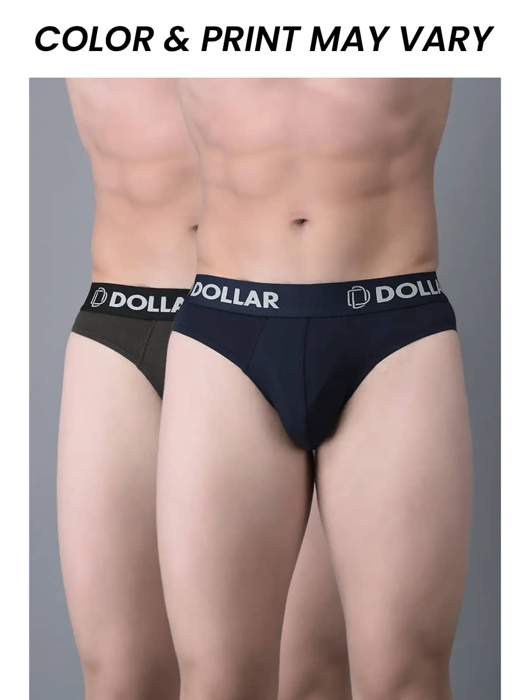 Dollar Bigboss Men's Pack of 3 Shuffle Intellisoft Cotton Spandex Solid Brief (Colour May Vary)