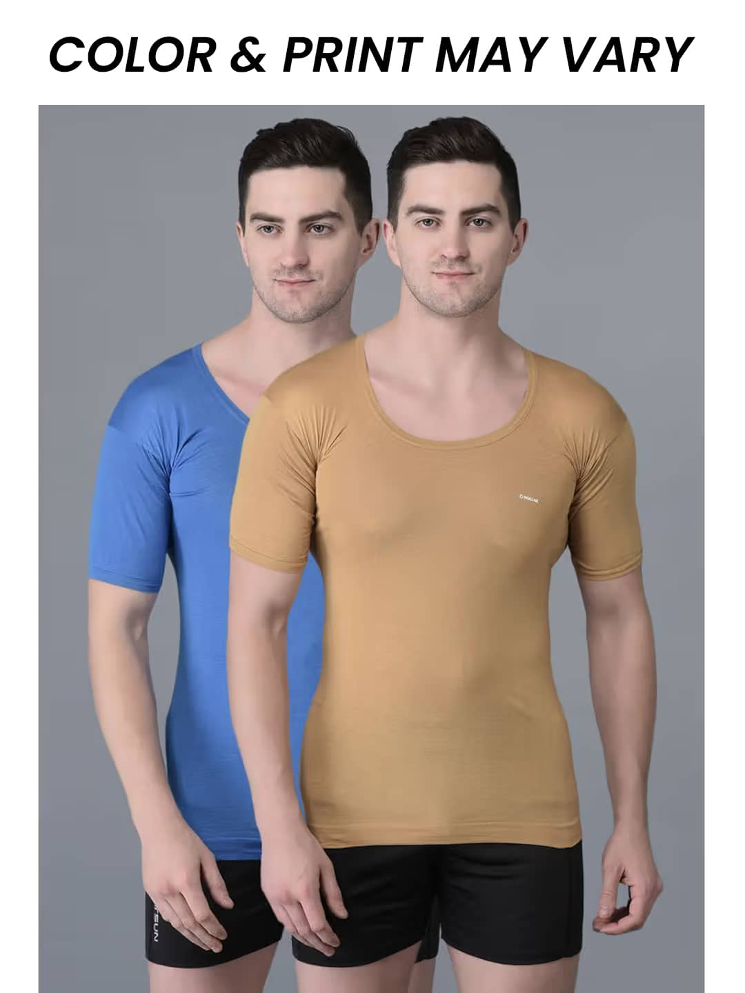 Dollar Bigboss Men's Pack of 5 Solid Combed Cotton Shrinkless Vest (Colour May Vary) - Nightwear & Loungewear | Buy online on ZillyBuy