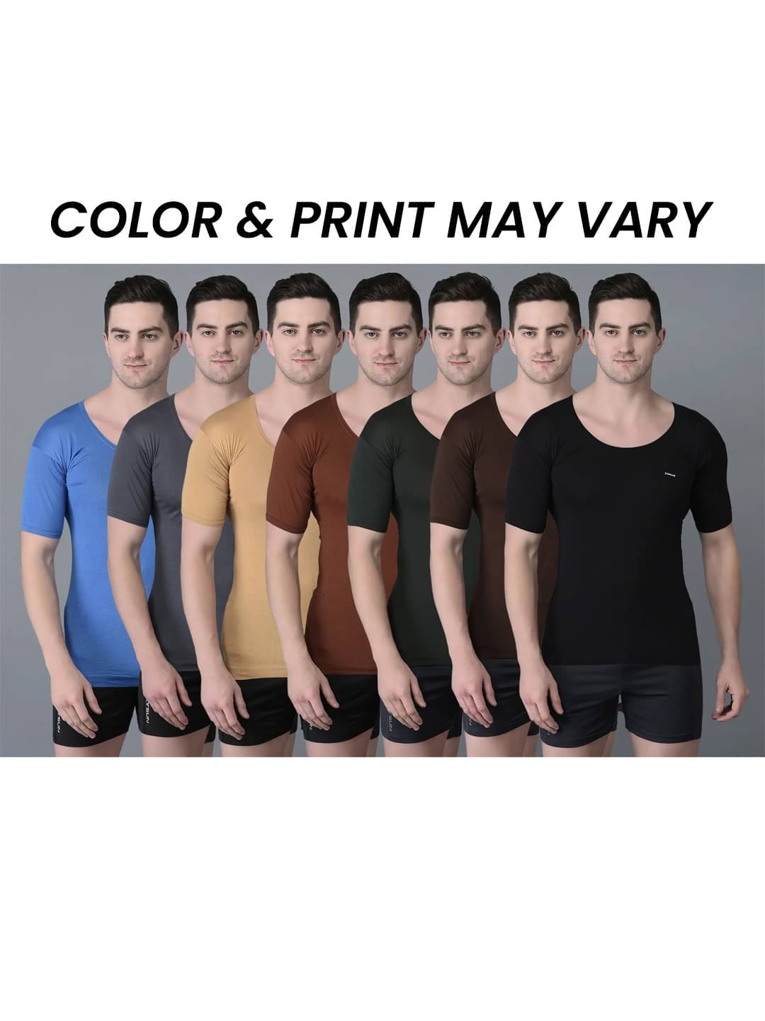     			Dollar Bigboss Men's Pack of 7 Solid Combed Cotton Shrinkless Vest (Colour May Vary)