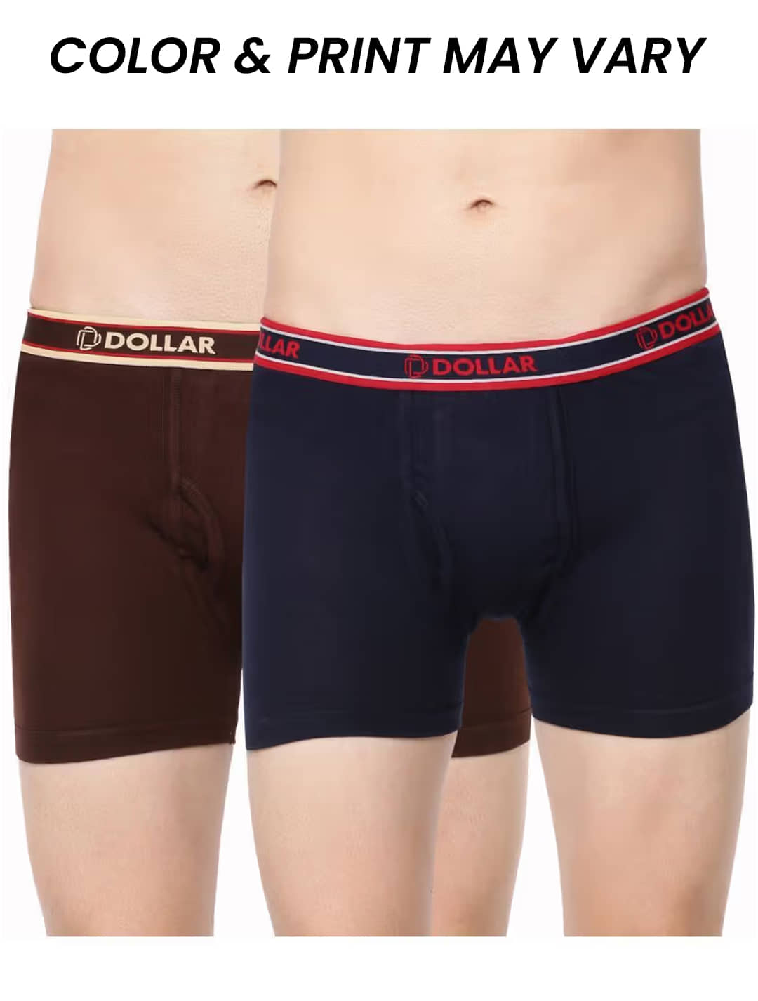 Dollar Bigboss Men's Pack of 2 Solid Combed Cotton Interlock Trunk (Colour May Vary)