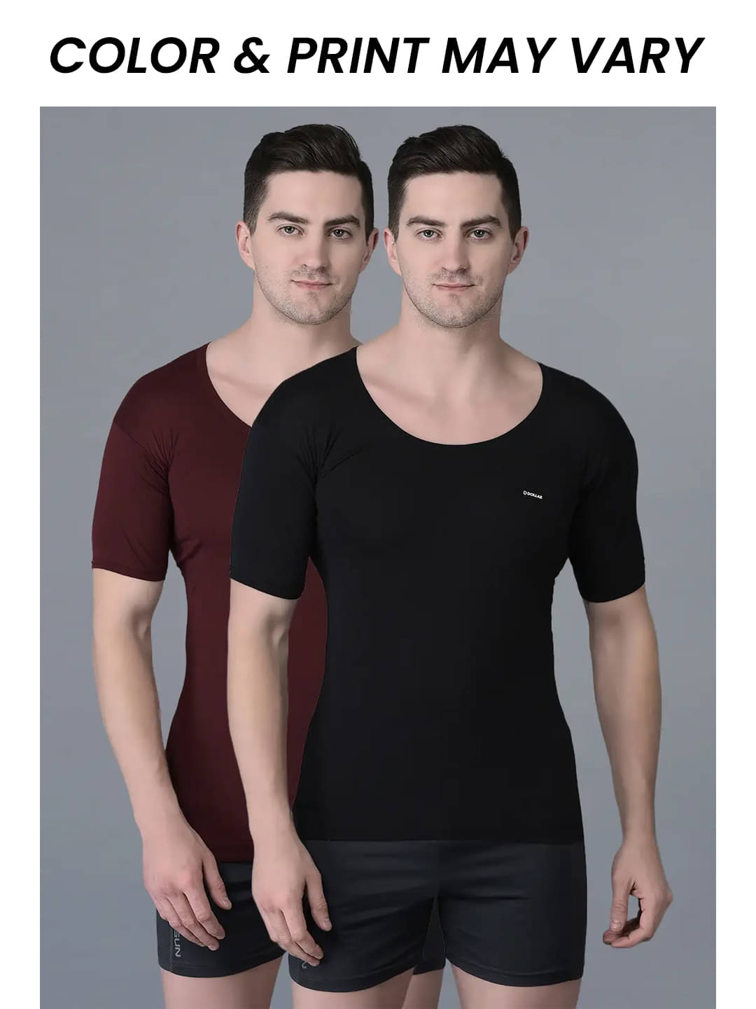     			Dollar Bigboss Men's Pack of 2 Solid Combed Cotton Shrinkless Vest (Colour May Vary)